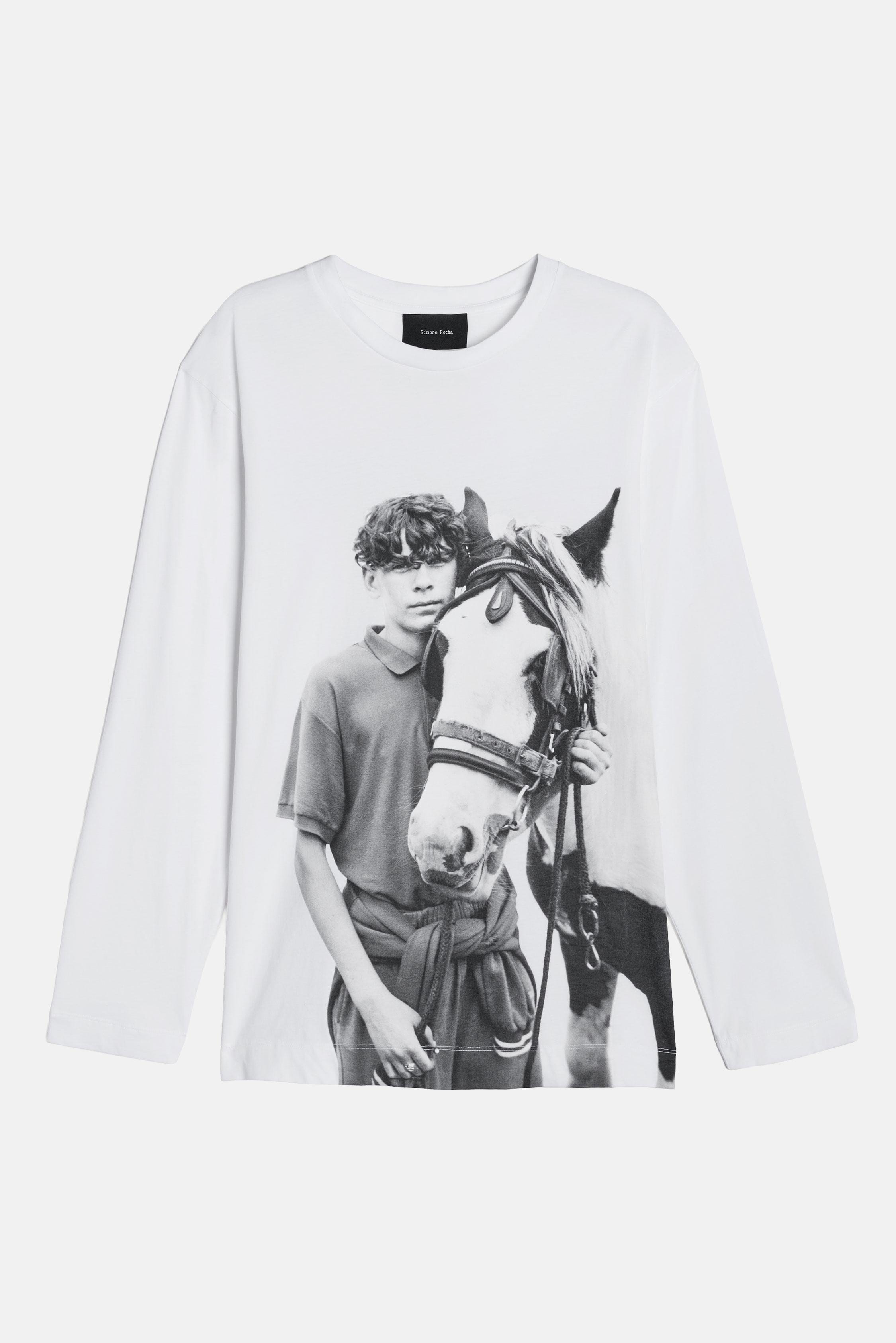 Simone Rocha T - SHIRT STAMPA PONY KID