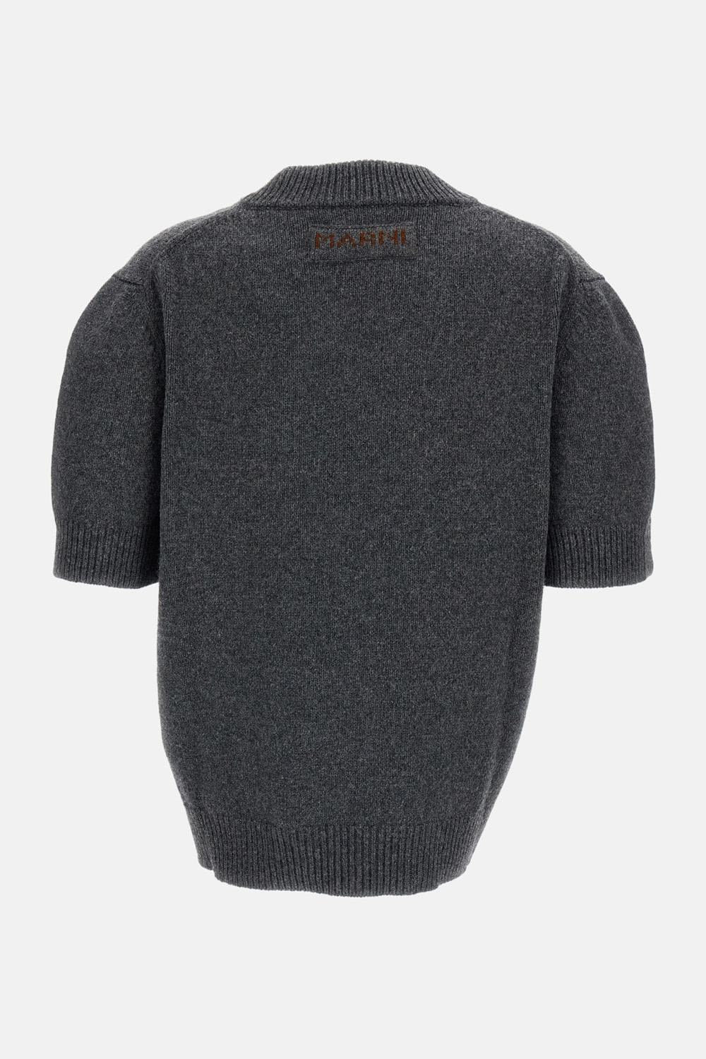 Marni T - SHIRT IN MAGLIA SCOLLO A V