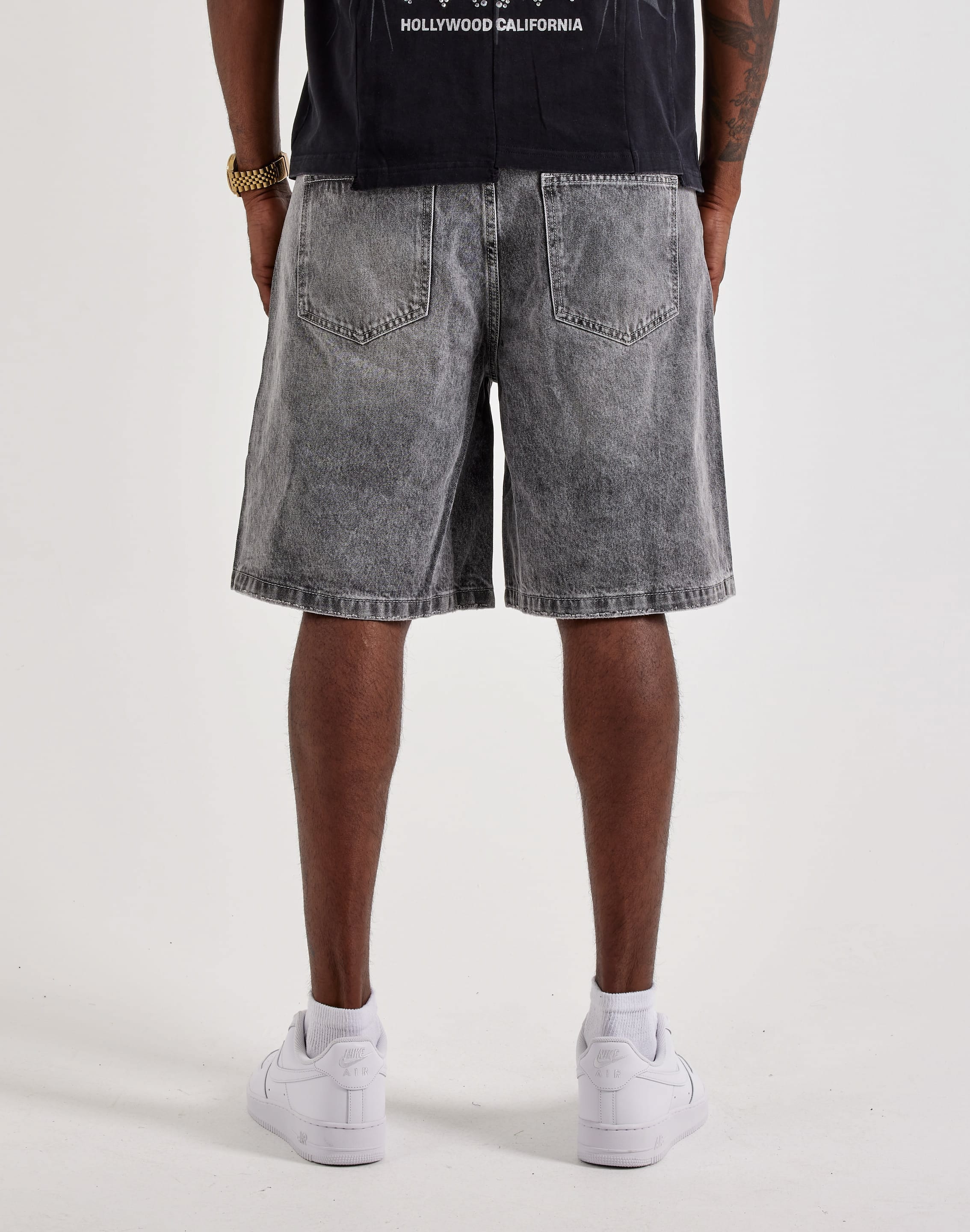 Paradise Lost Rhinestone Denim Shorts