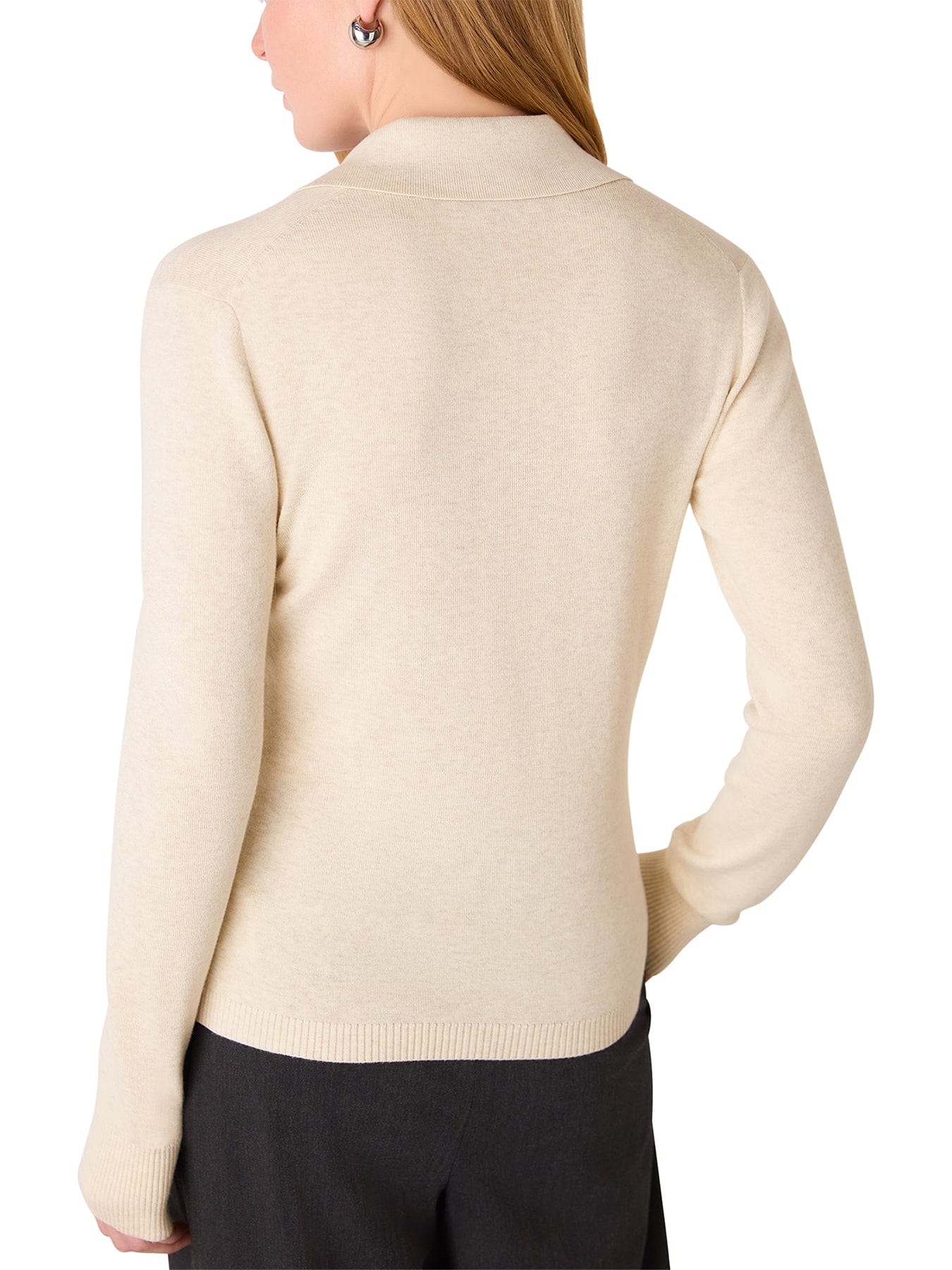 Whistles Phoebe Knitted Shirt Cream