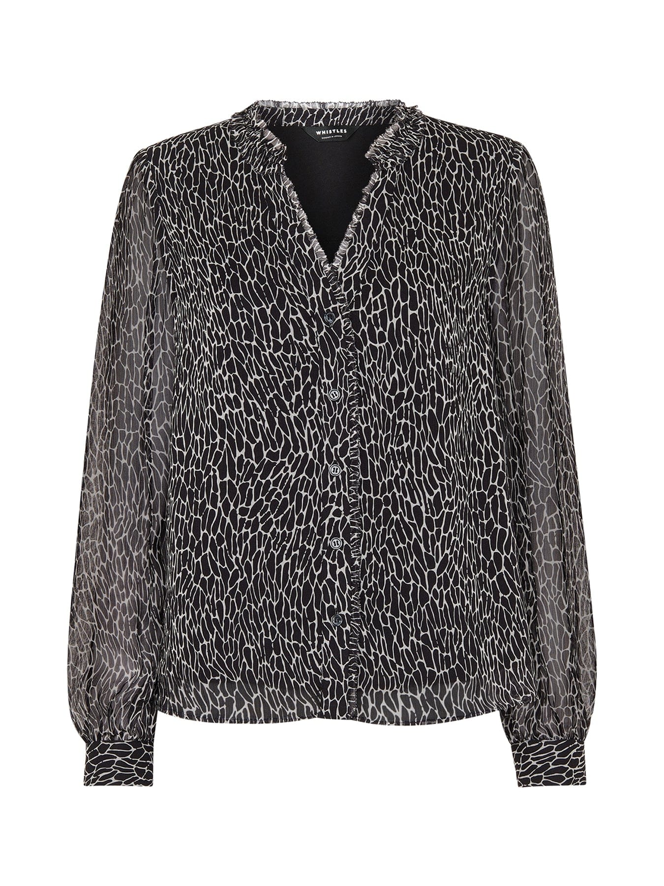 Whistles Dragonfly Print Blouse Black