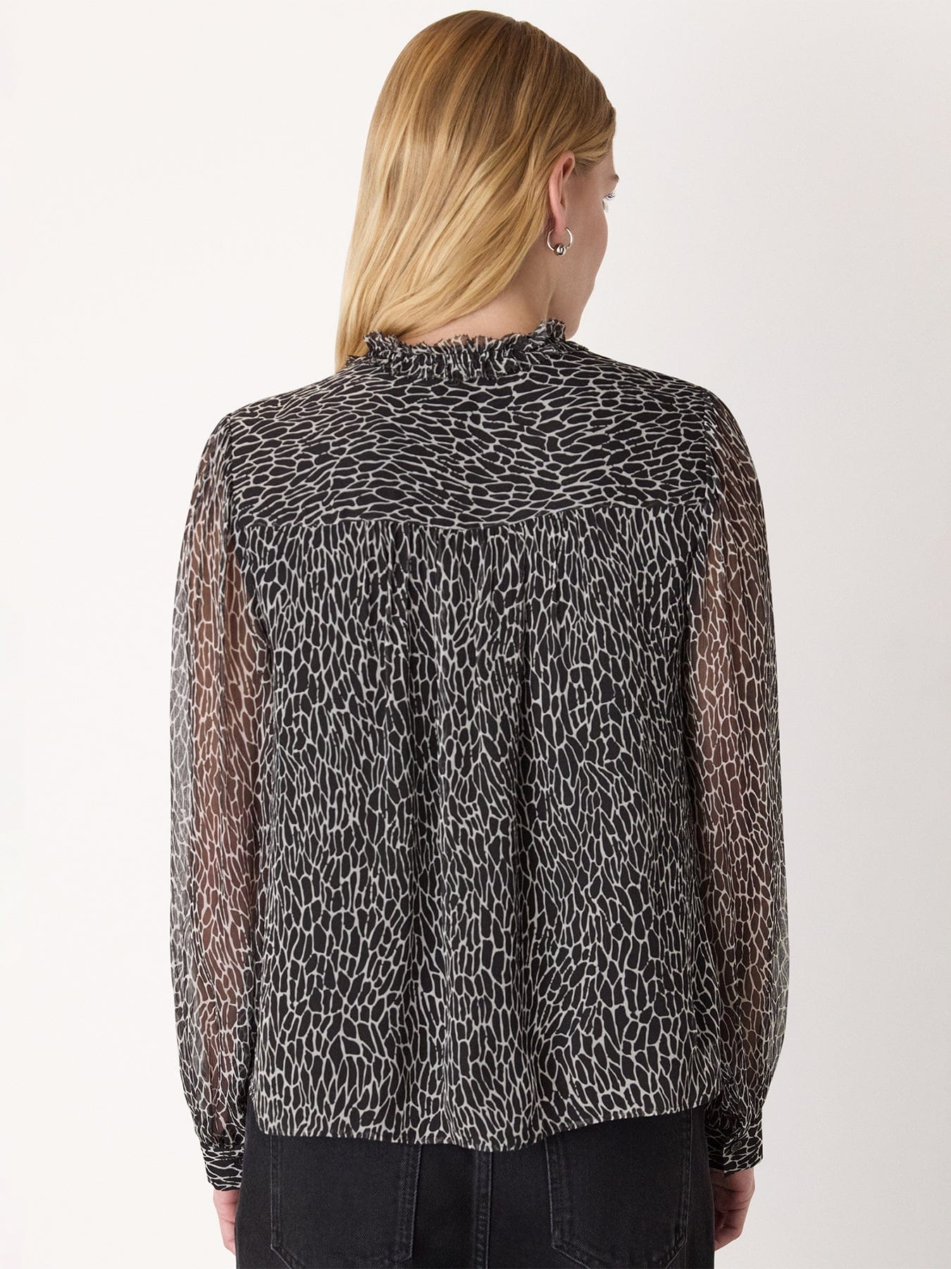 Whistles Dragonfly Print Blouse Black
