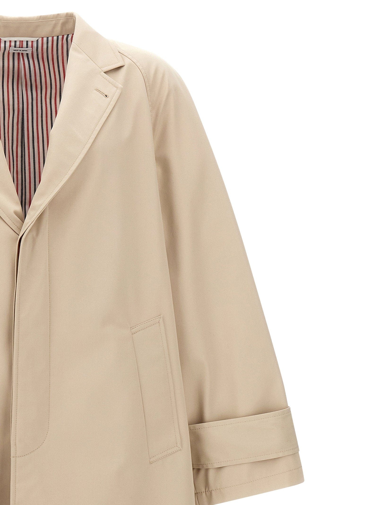Thom Browne Water - Repellent Cotton Trench Coat — Beige