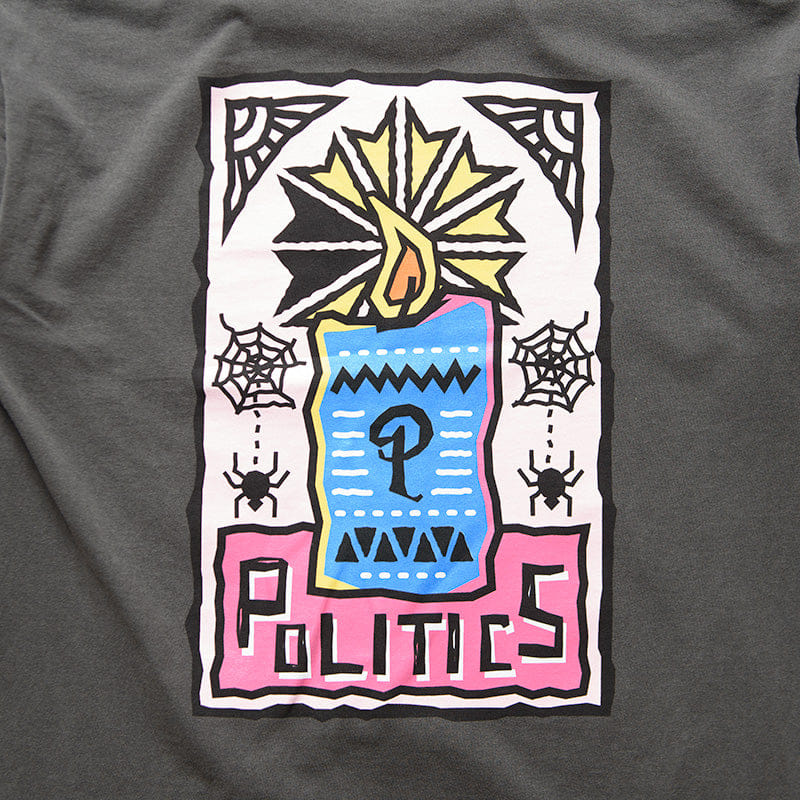 Vintage Politics Candle T-Shirt - Vintage Black