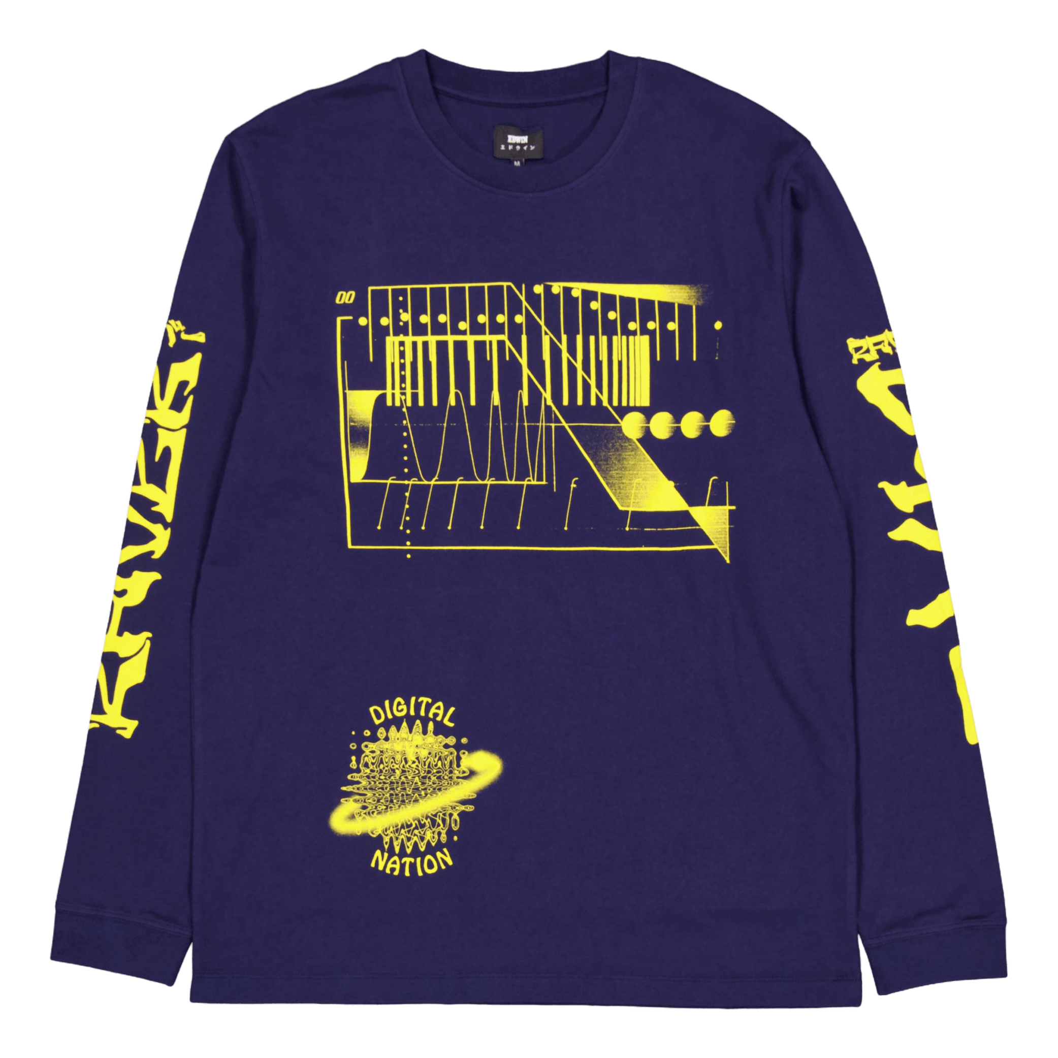 Edwin New Paradigm T - shirt Ls - mariti Maritime Blue
