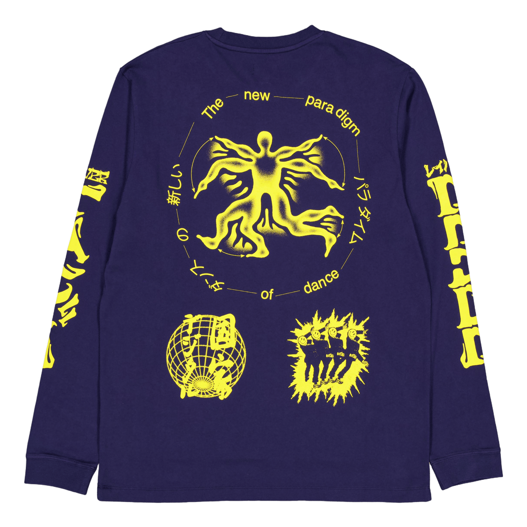 Edwin New Paradigm T - shirt Ls - mariti Maritime Blue