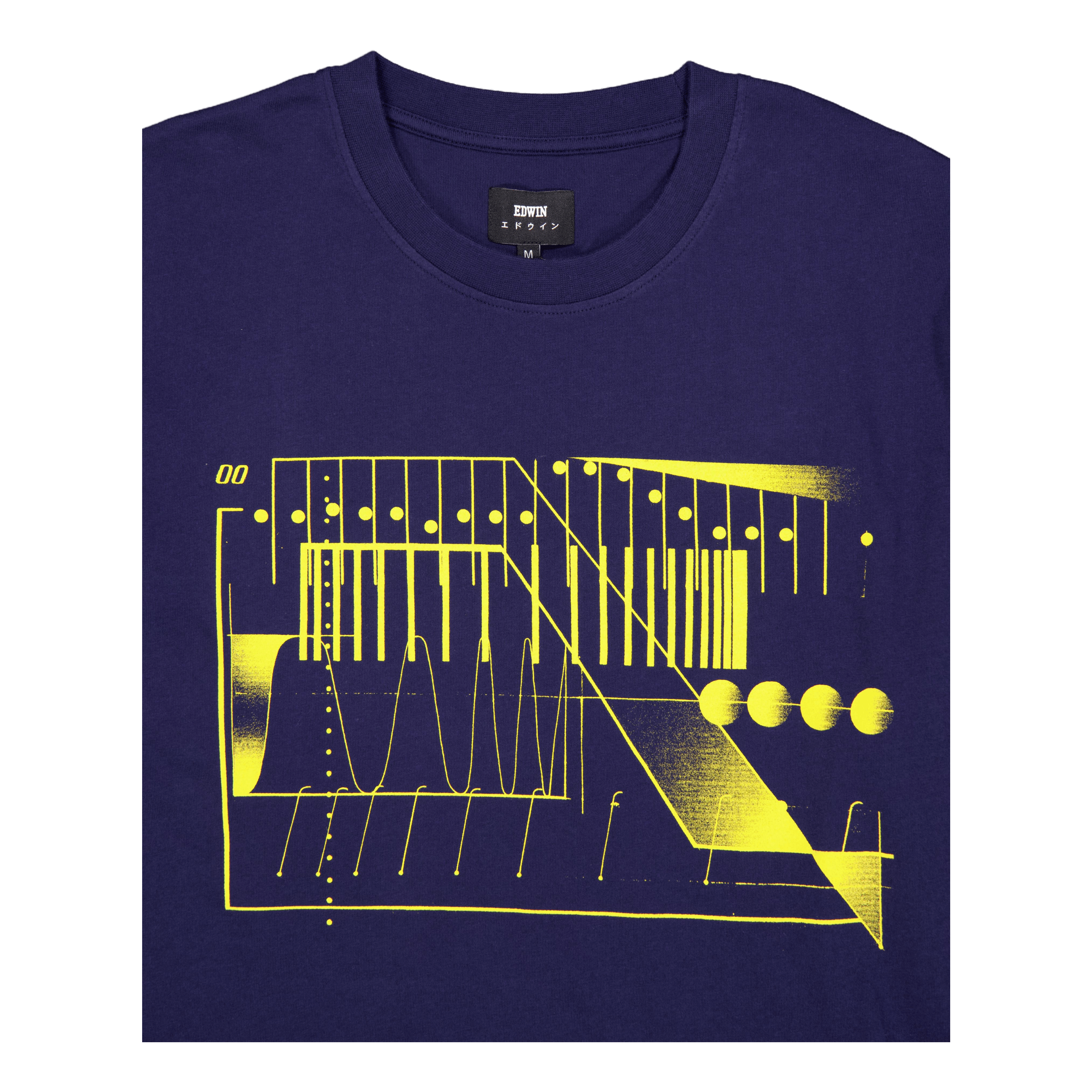 Edwin New Paradigm T - shirt Ls - mariti Maritime Blue