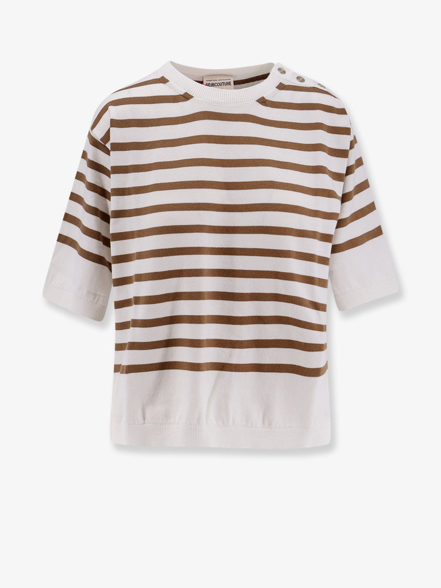 Semicouture Striped cotton sweater