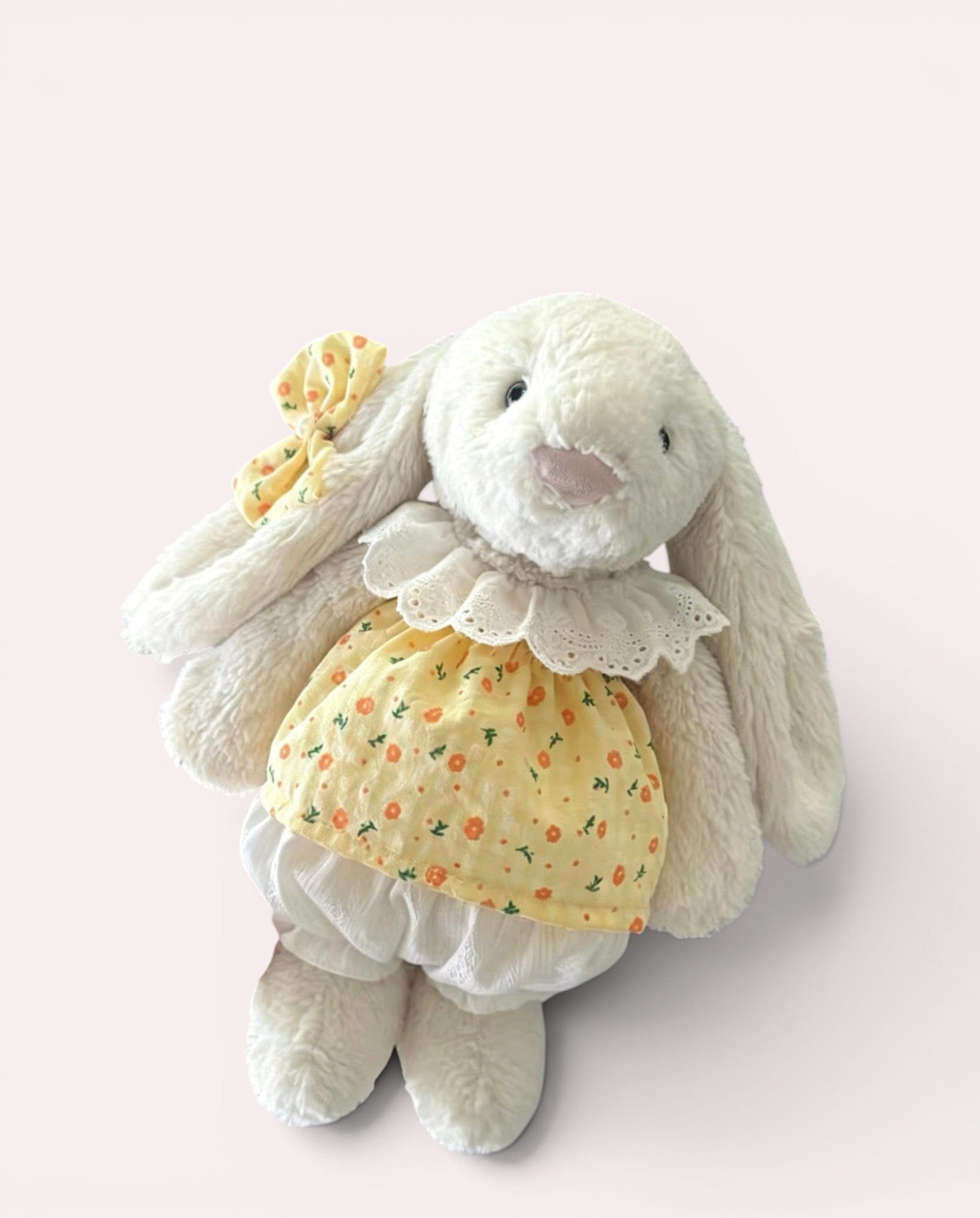 Jellycat 31 cm Bunny Orange Yellow Floral Bubble Dress Set
