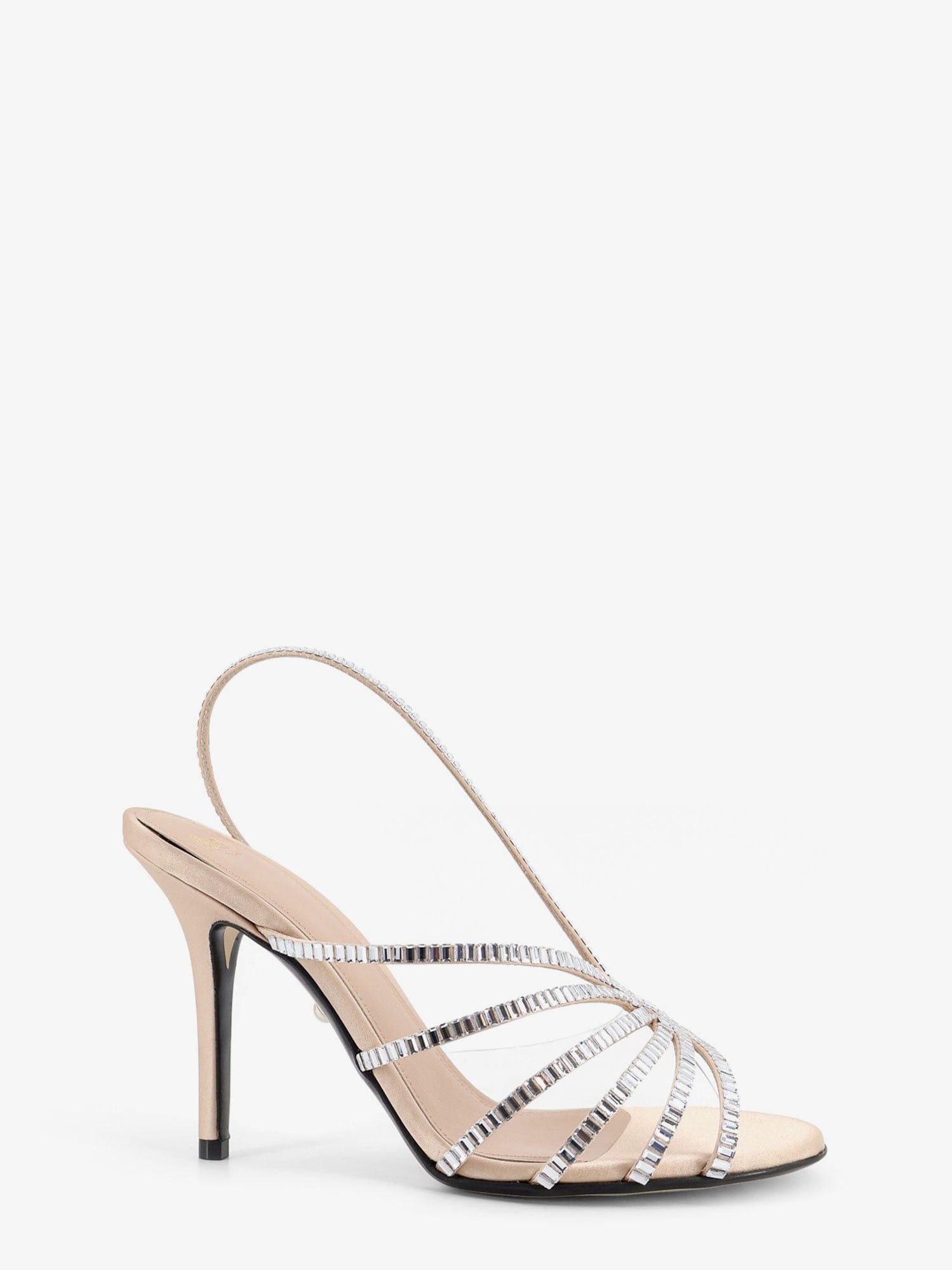 ALEVI` Star Xtal 95 satin sandals with all - over crystals