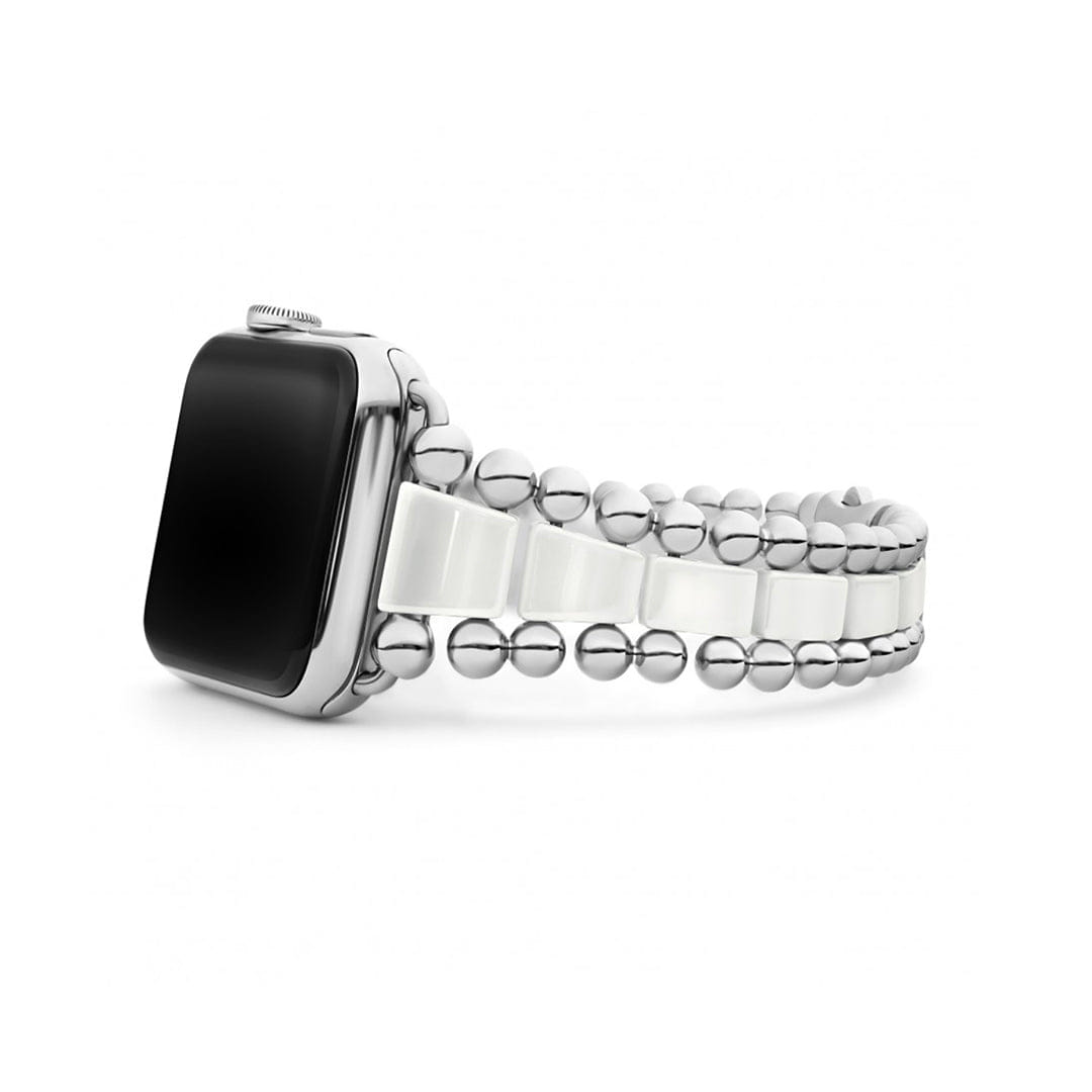 Lagos Smart Caviar White Ceramic Watch Bracelet, 42/44 mm - 12 - 90010 - CW8
