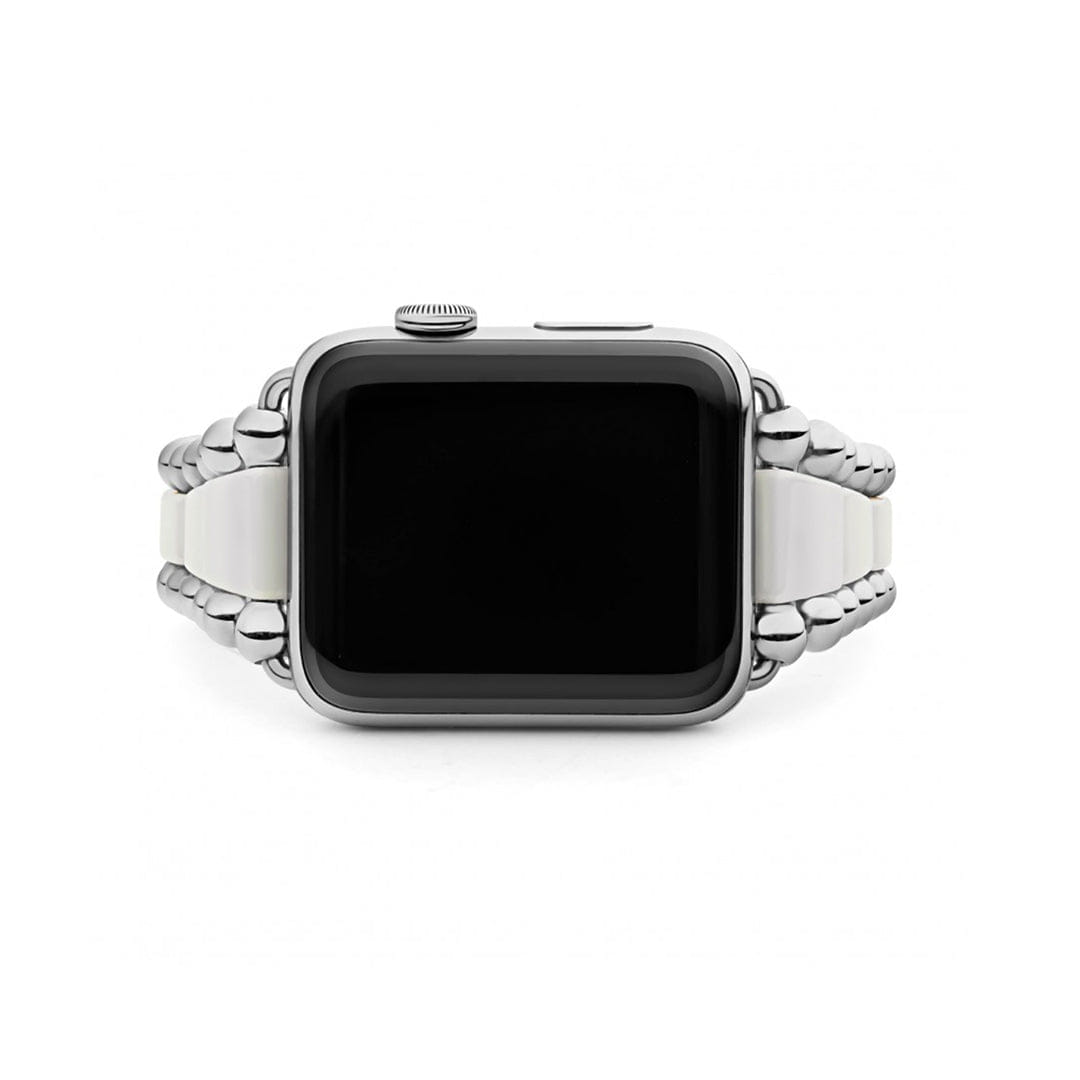Lagos Smart Caviar White Ceramic Watch Bracelet, 42/44 mm - 12 - 90010 - CW8