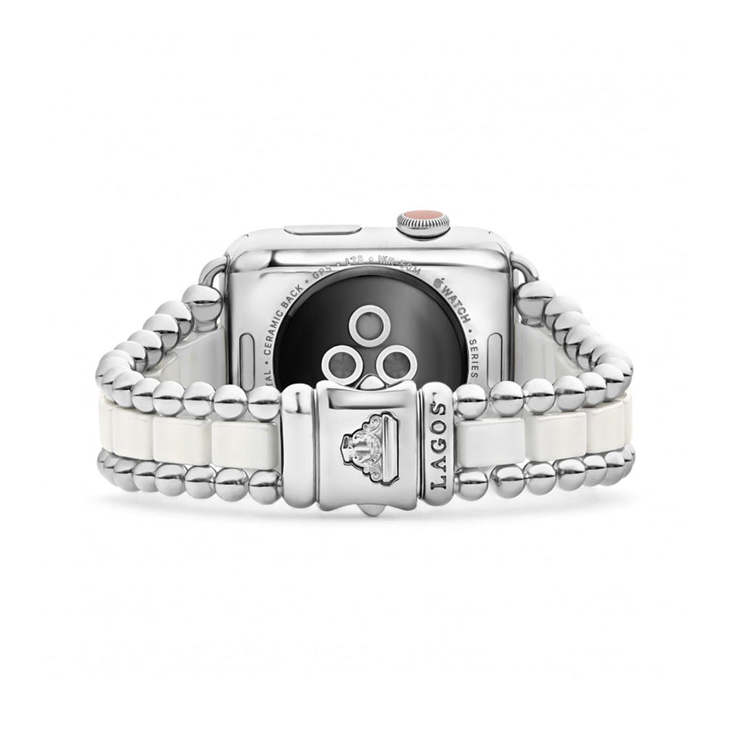 Lagos Smart Caviar White Ceramic Watch Bracelet, 42/44 mm - 12 - 90010 - CW8