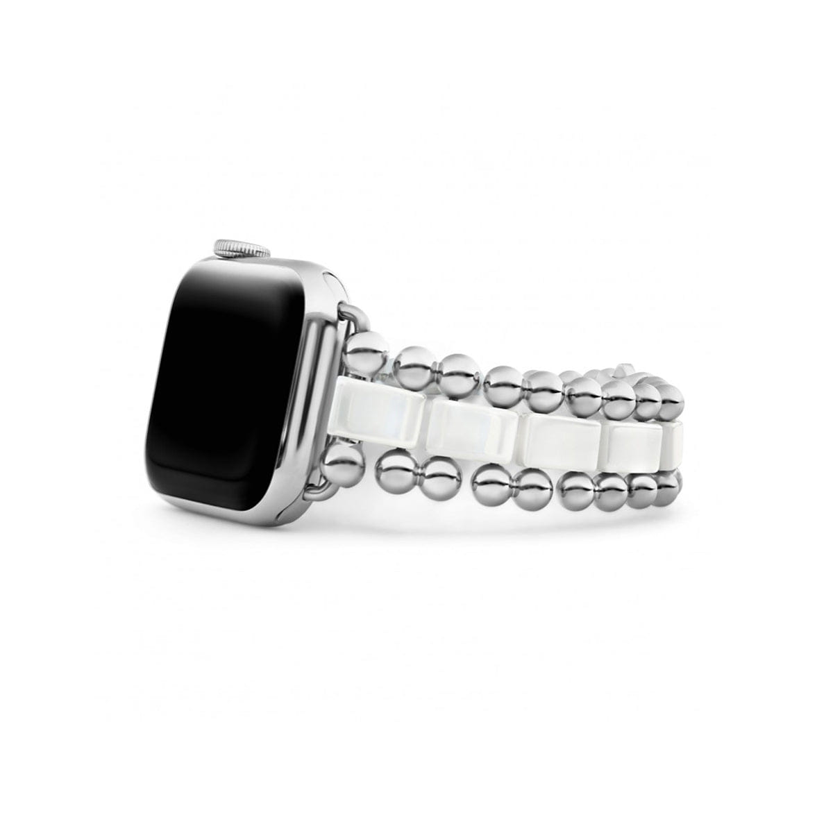 Lagos Smart Caviar White Ceramic Watch Bracelet, 38 - 44 mm - 12 - 90009 - CW7