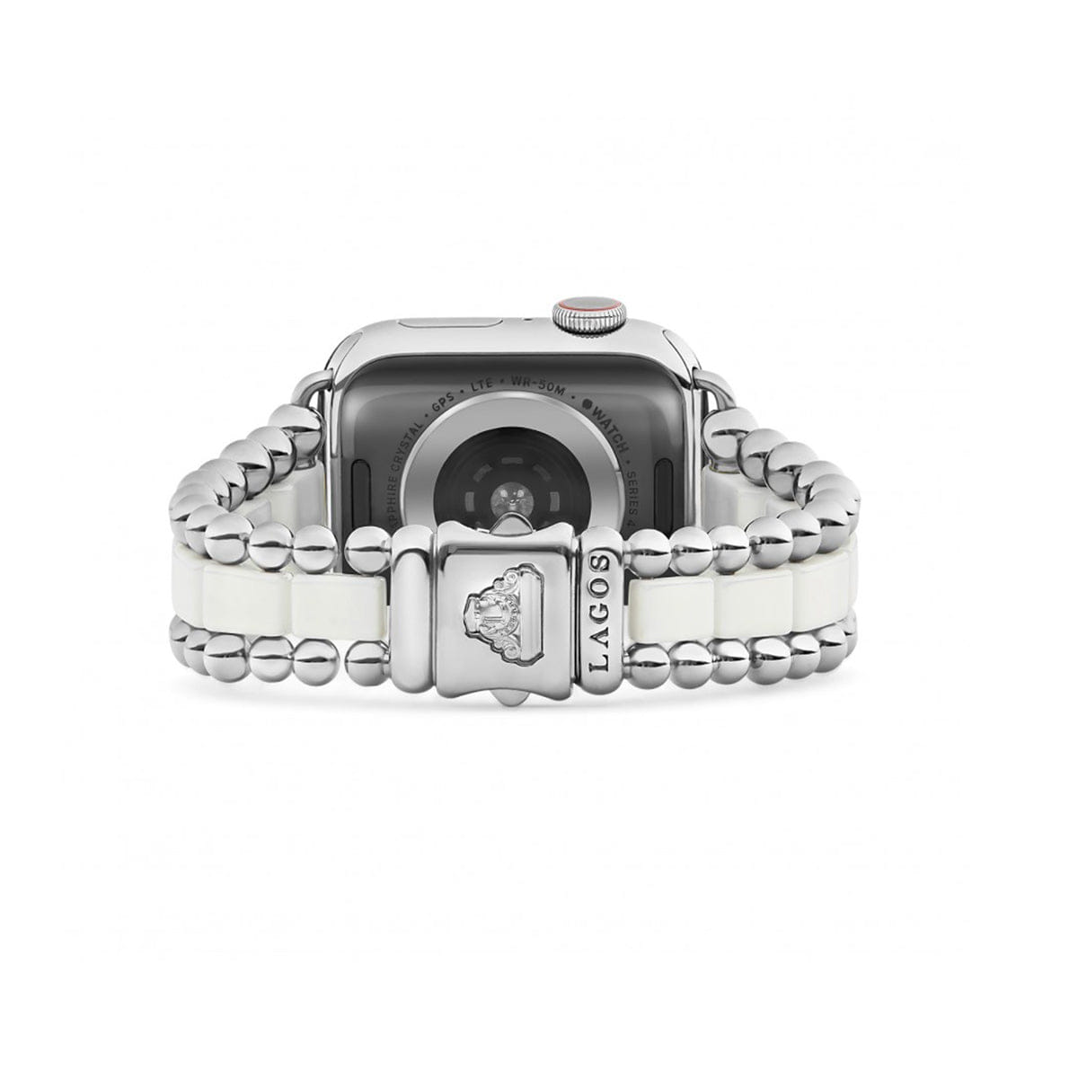 Lagos Smart Caviar White Ceramic Watch Bracelet, 38 - 44 mm - 12 - 90009 - CW7