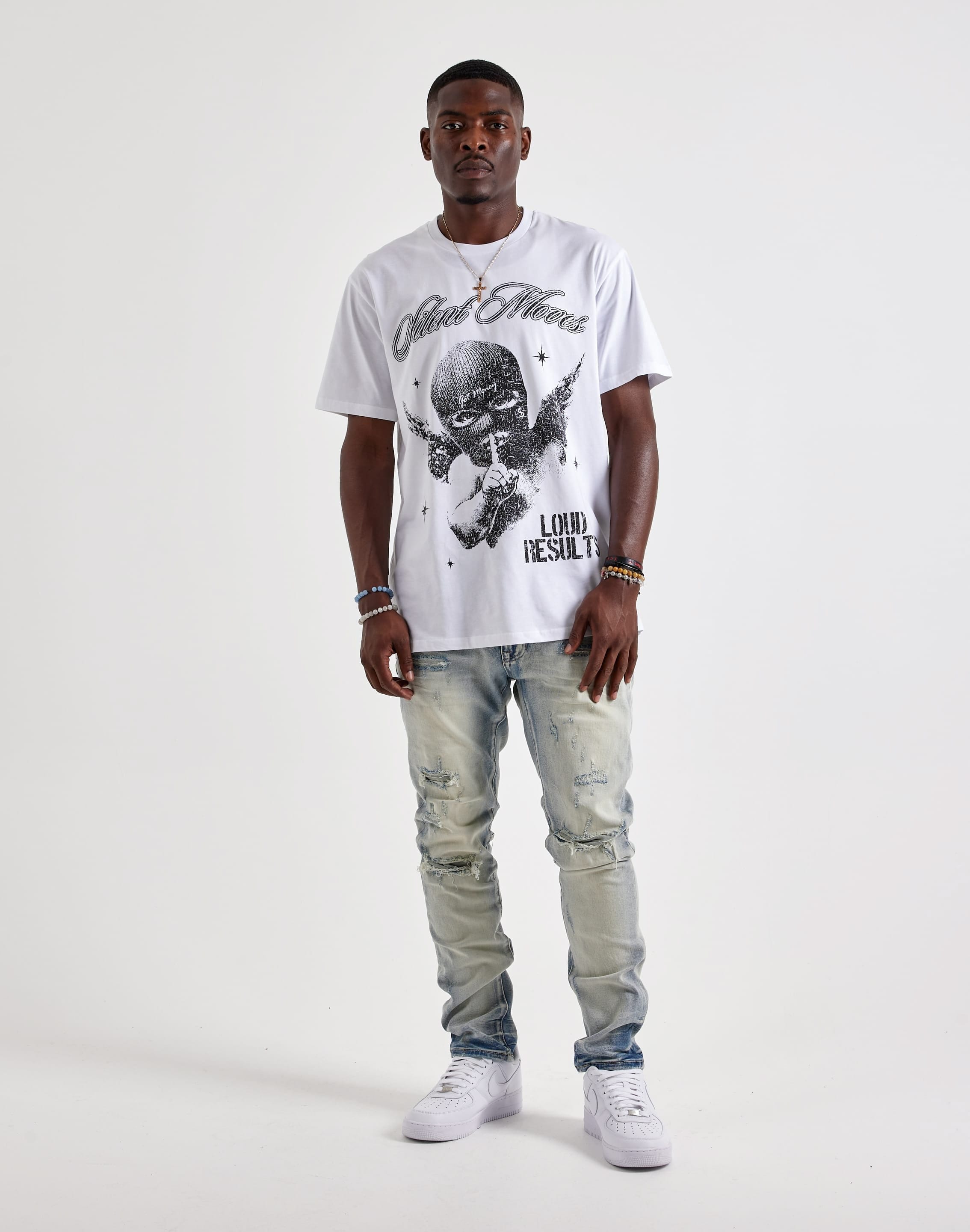 Smoke Rise Slim Whisker Distressed Denim Jeans