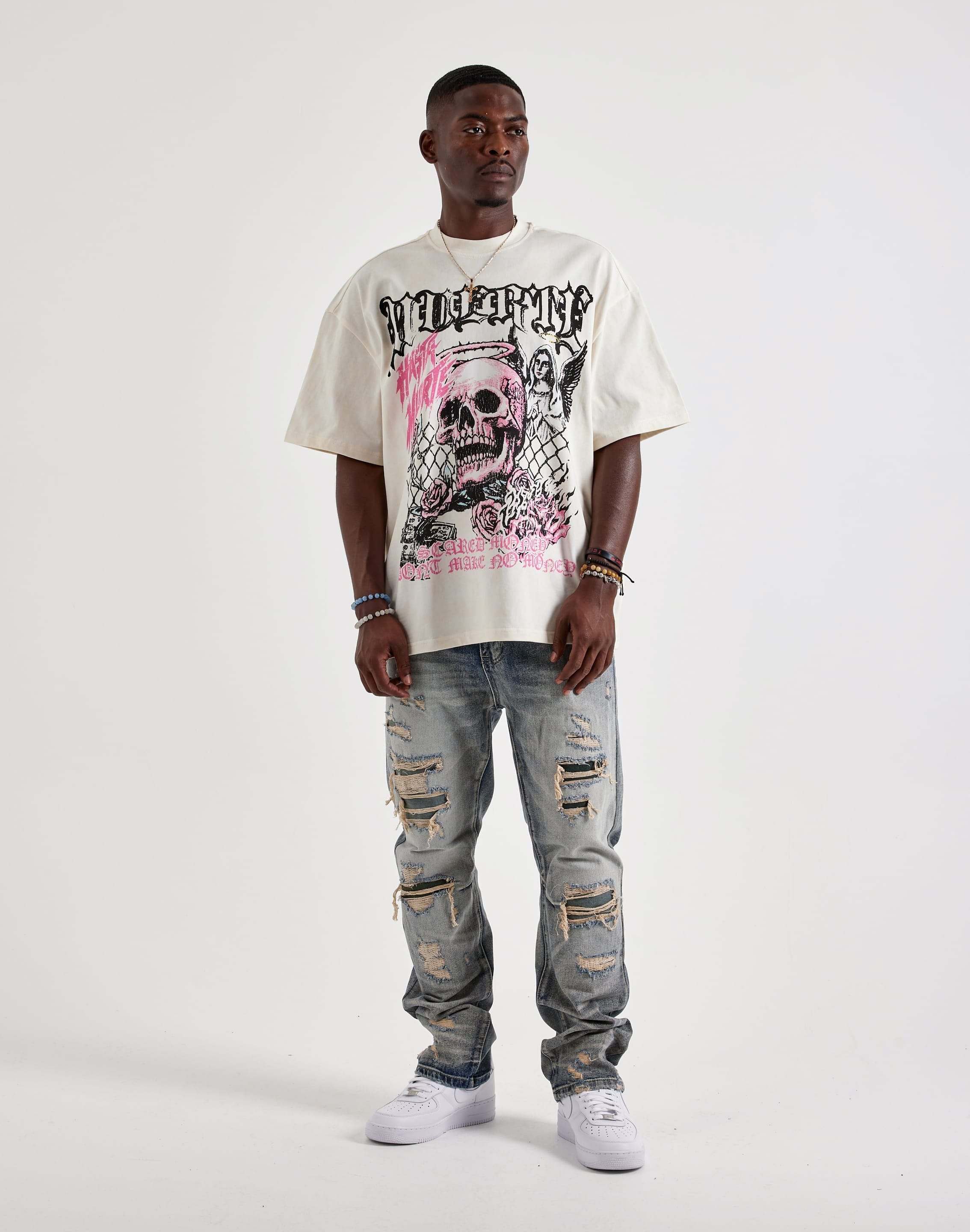Smoke Rise Rigid Straight Distressed Denim Jeans