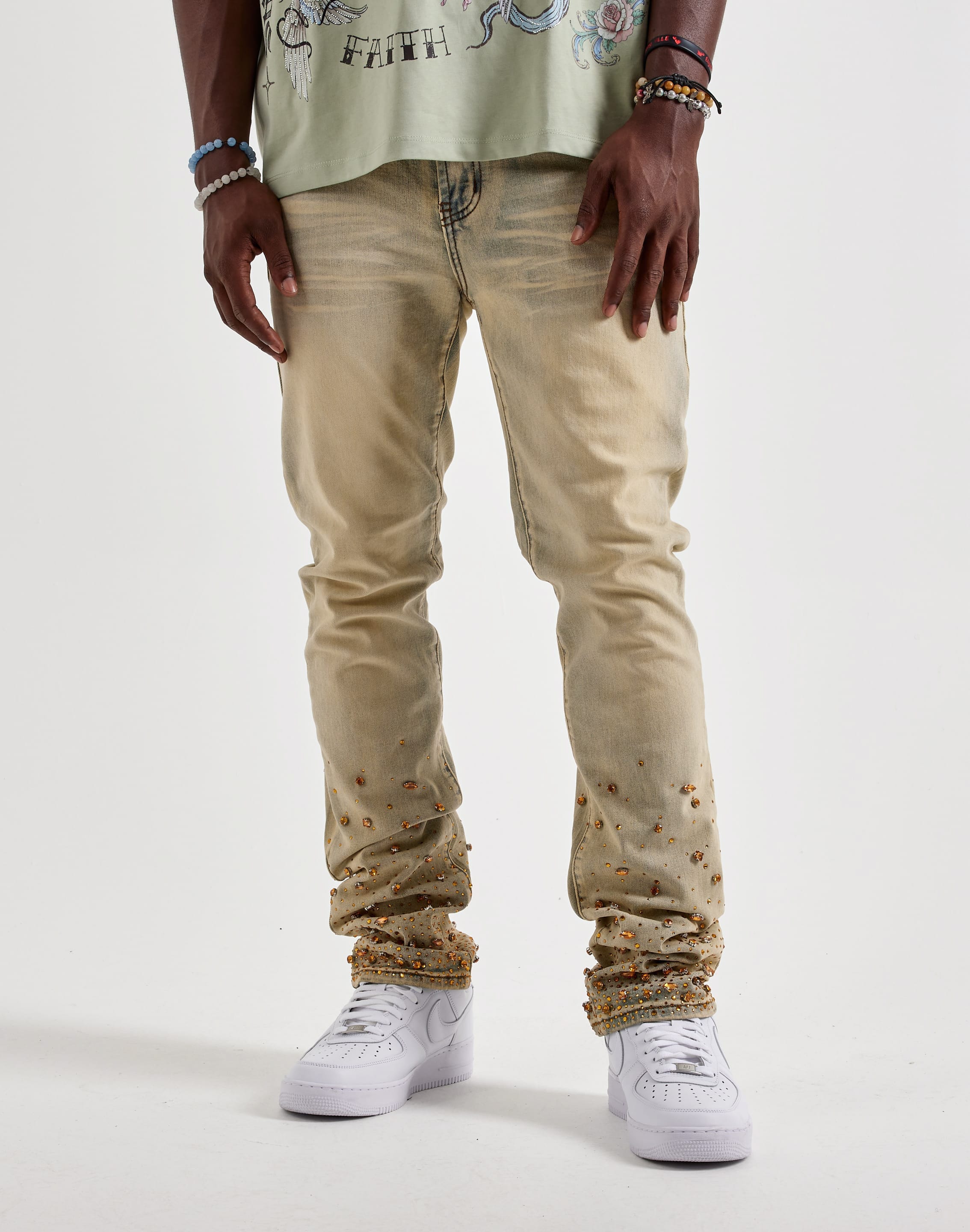 Preme Stacked Gradient Stones Denim Jeans