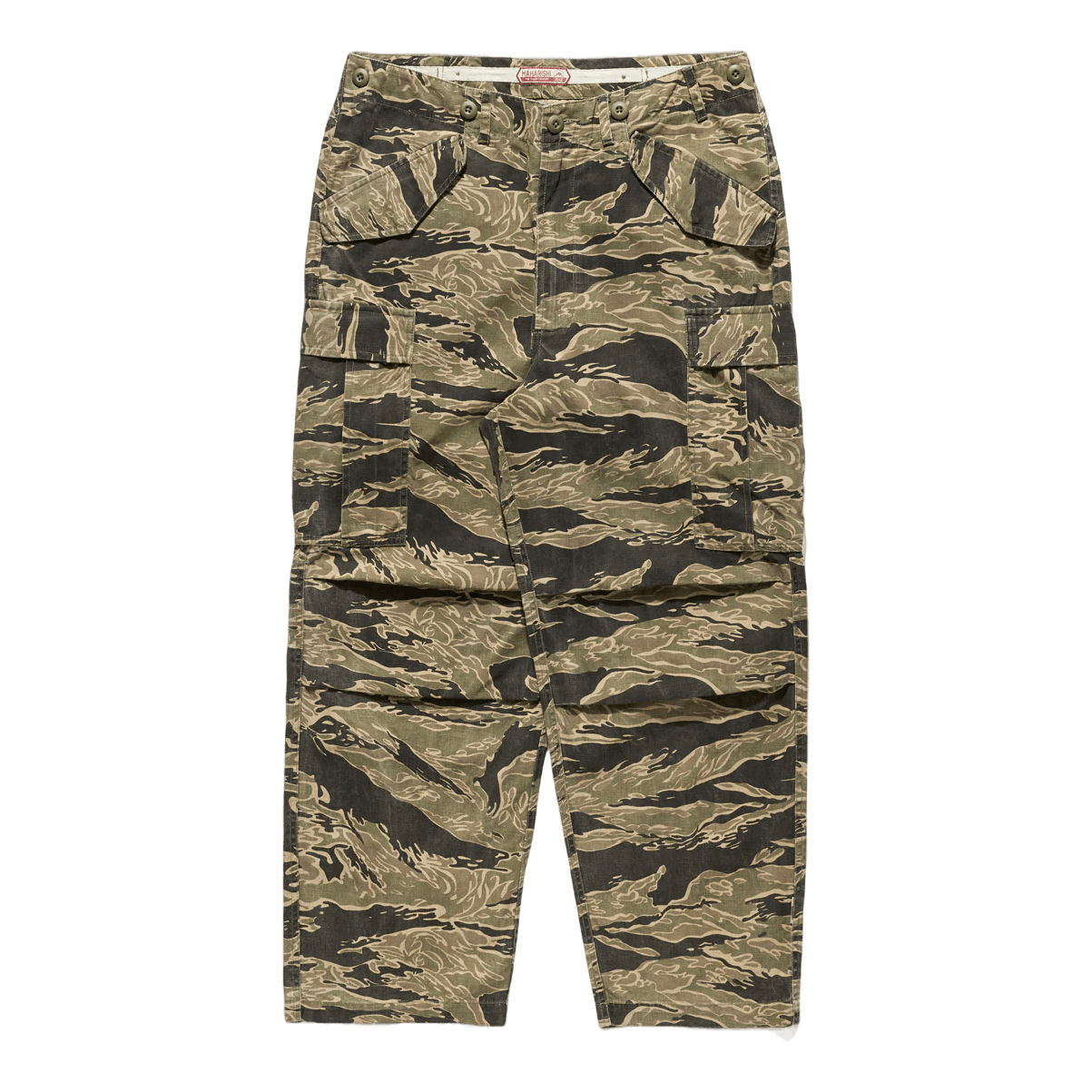 Maharishi Tigerstripe Loose Cargo Pants Mint Gold