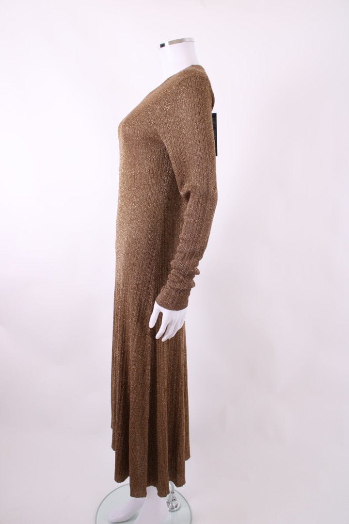 Joseph Gold Lurex Knit Dress Gold M