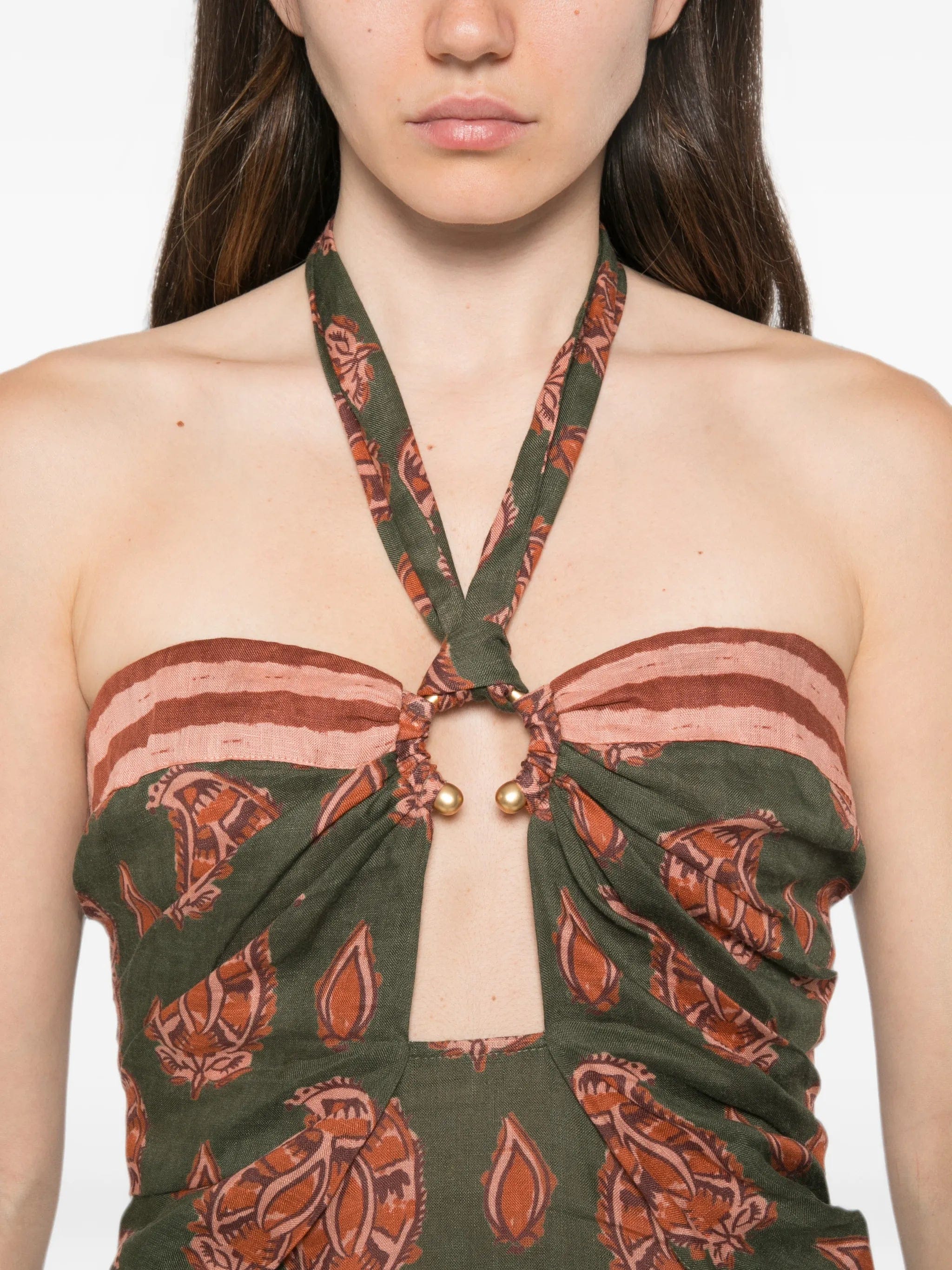 Johanna Ortiz paisley - print cutout dress