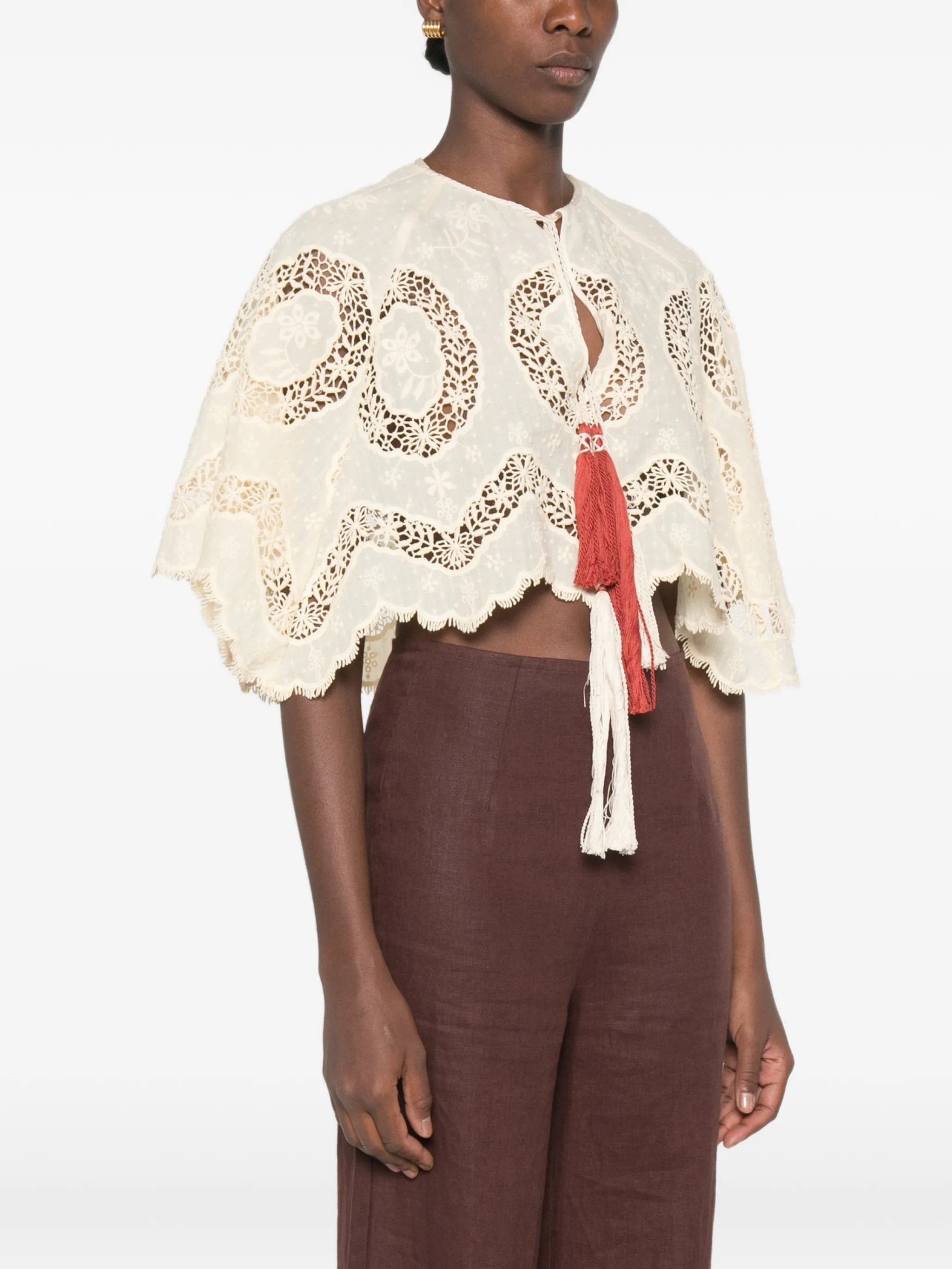 Johanna Ortiz tassel - detail blouse