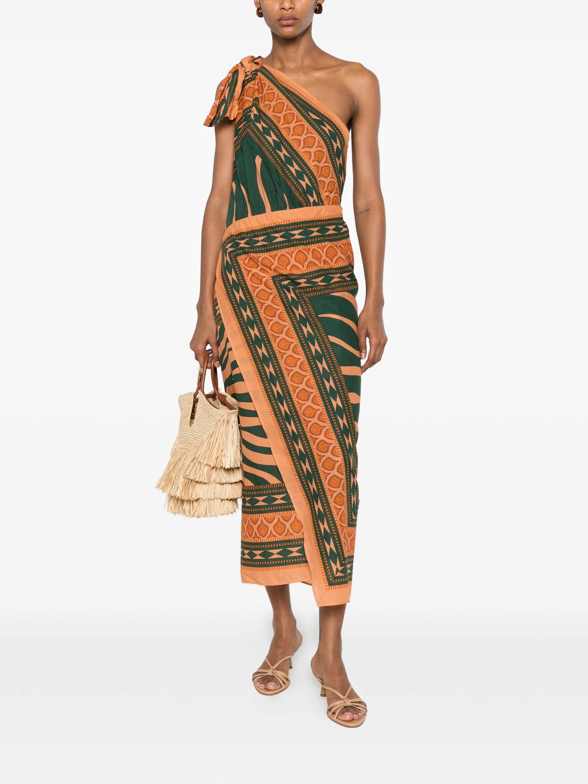 Johanna Ortiz Embracing Courage one - shoulder midi dress