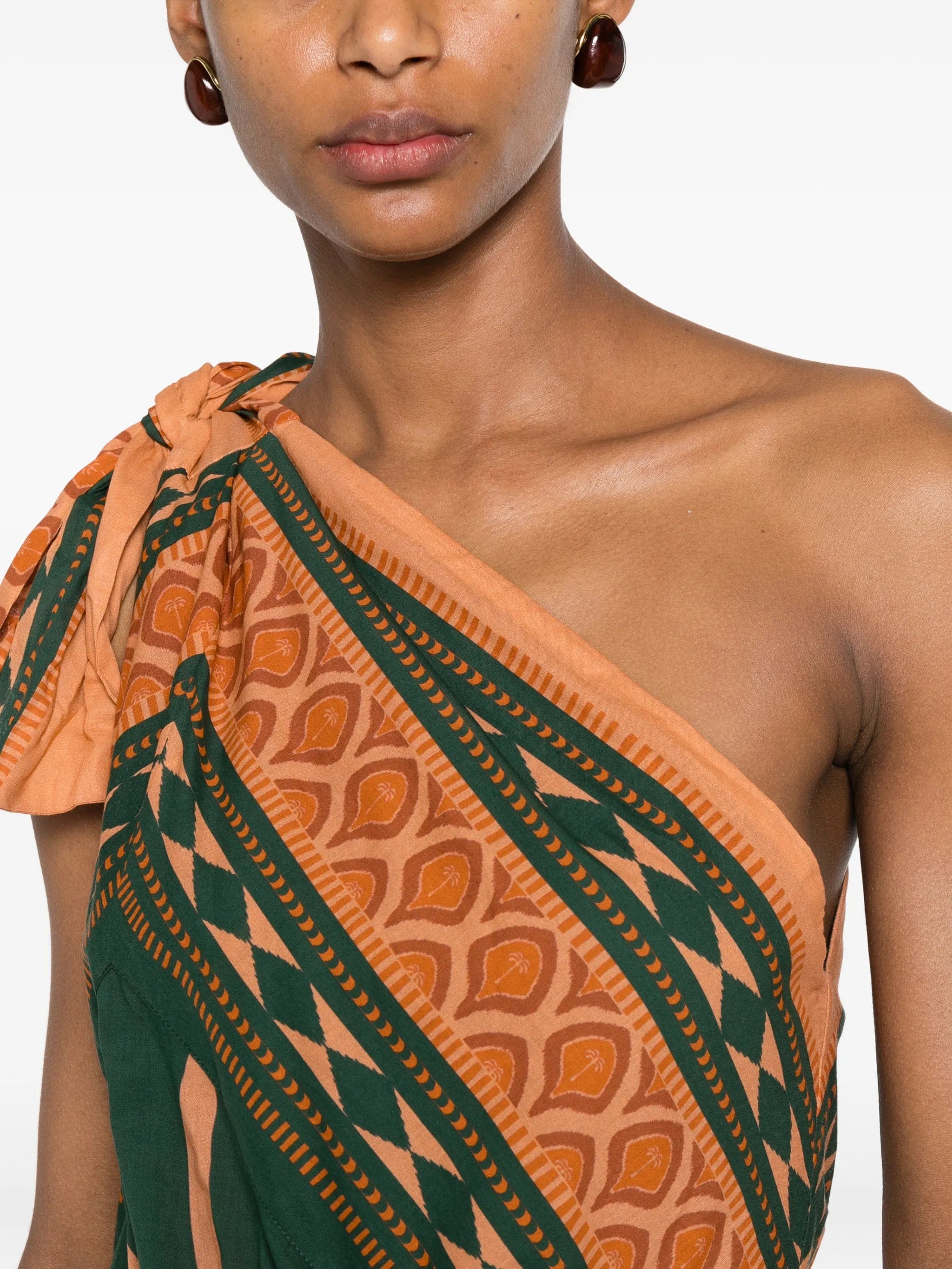 Johanna Ortiz Embracing Courage one - shoulder midi dress
