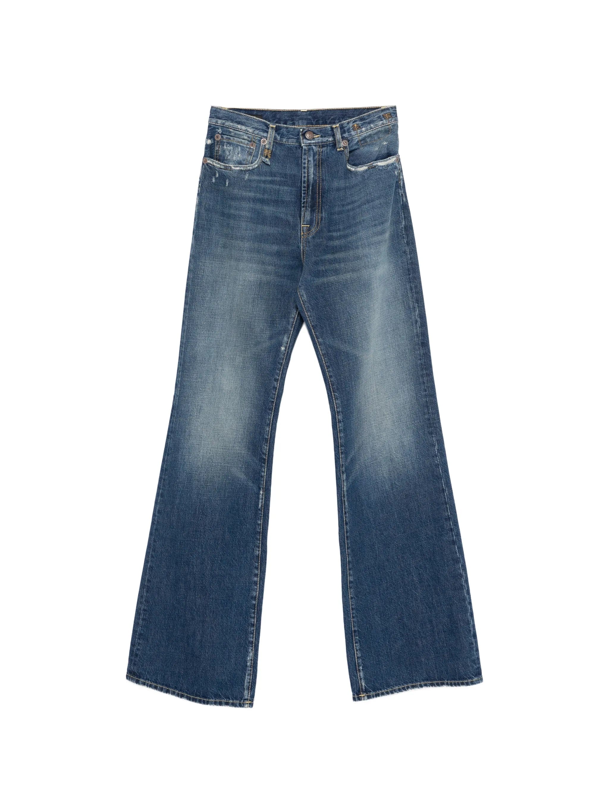 R13 Janes distressed straight jeans