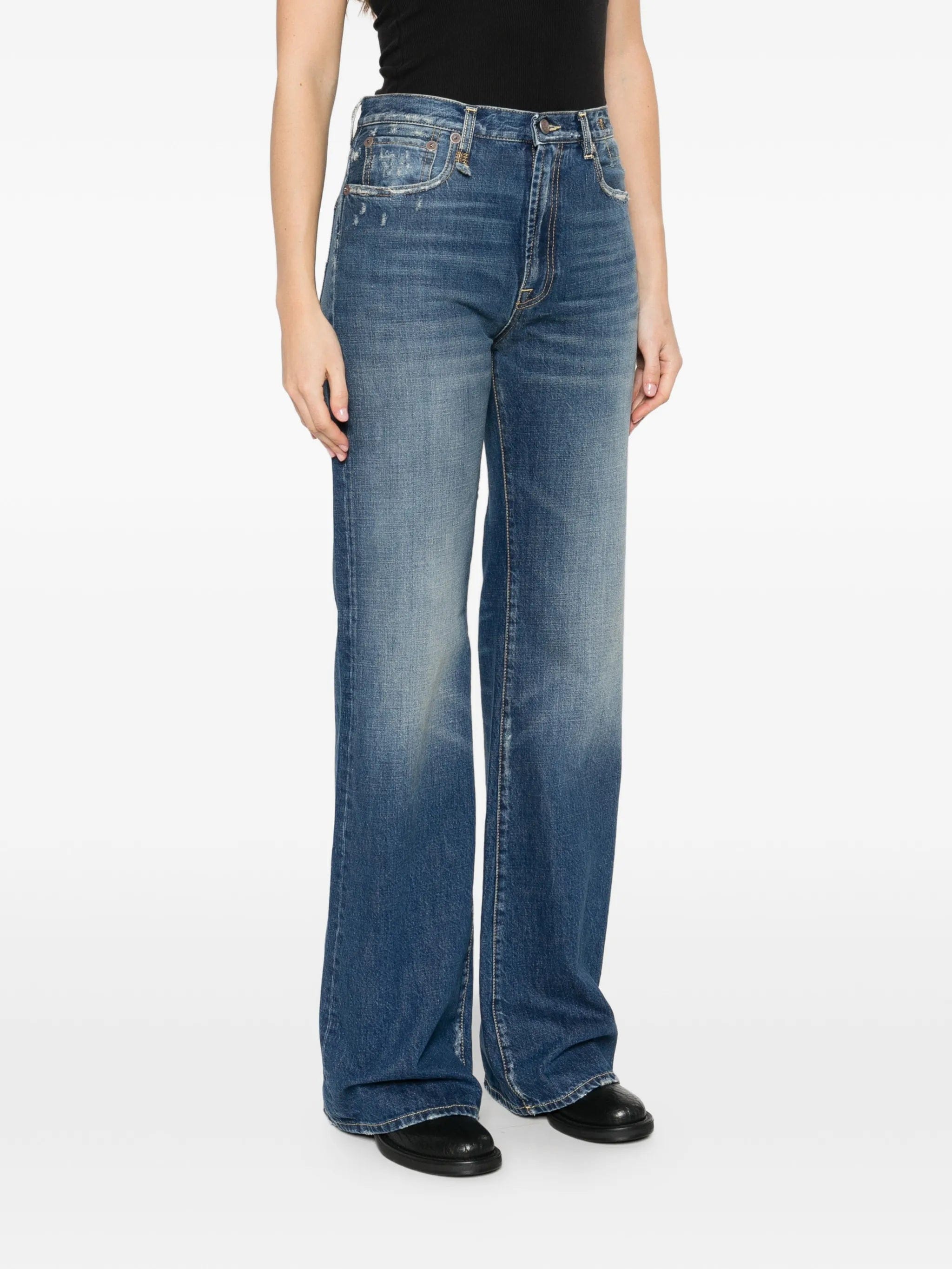 R13 Janes distressed straight jeans