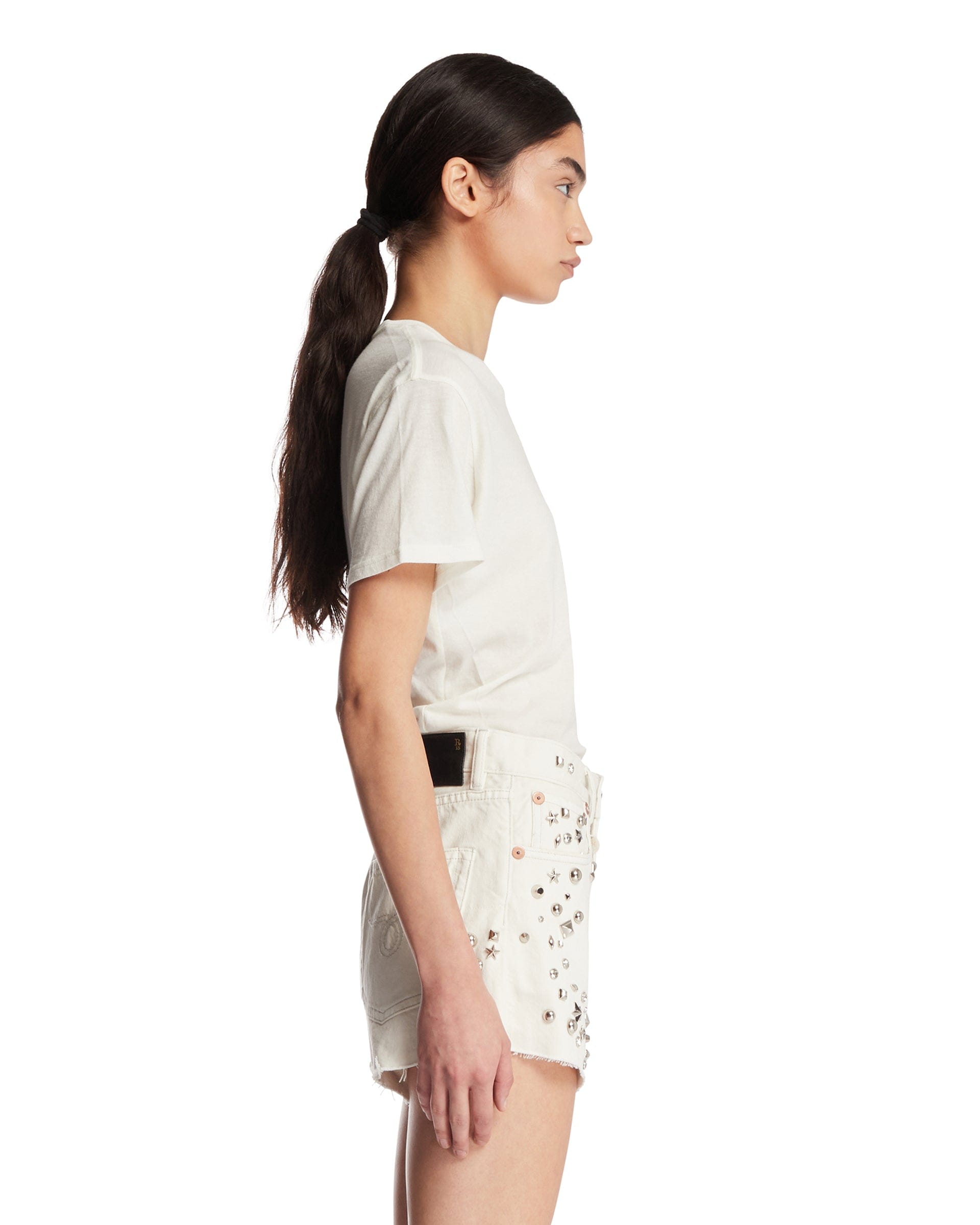 R13 T - Shirt Girocollo Bianca