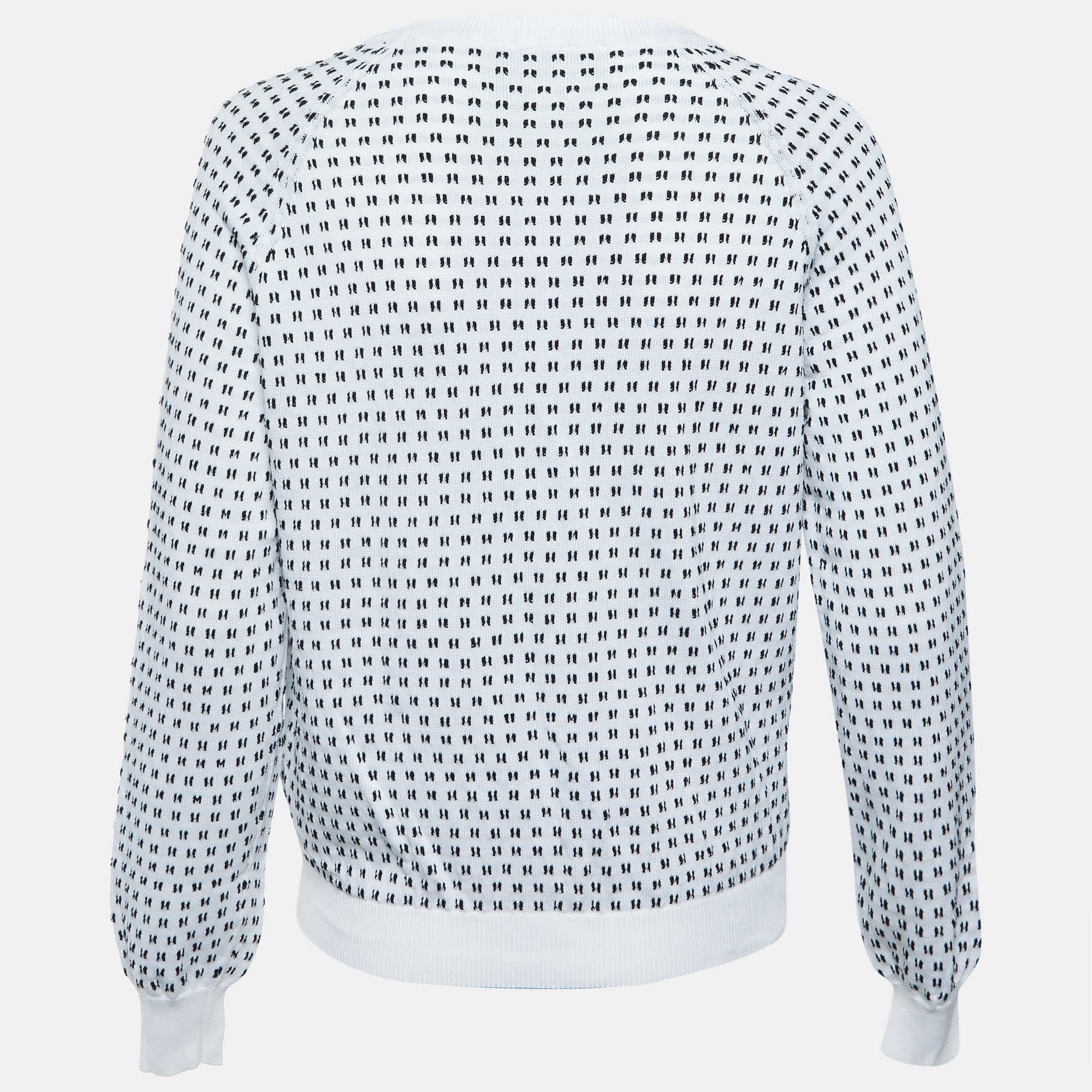 Joseph Monochrome Textured Cotton Button Front Cardigan
