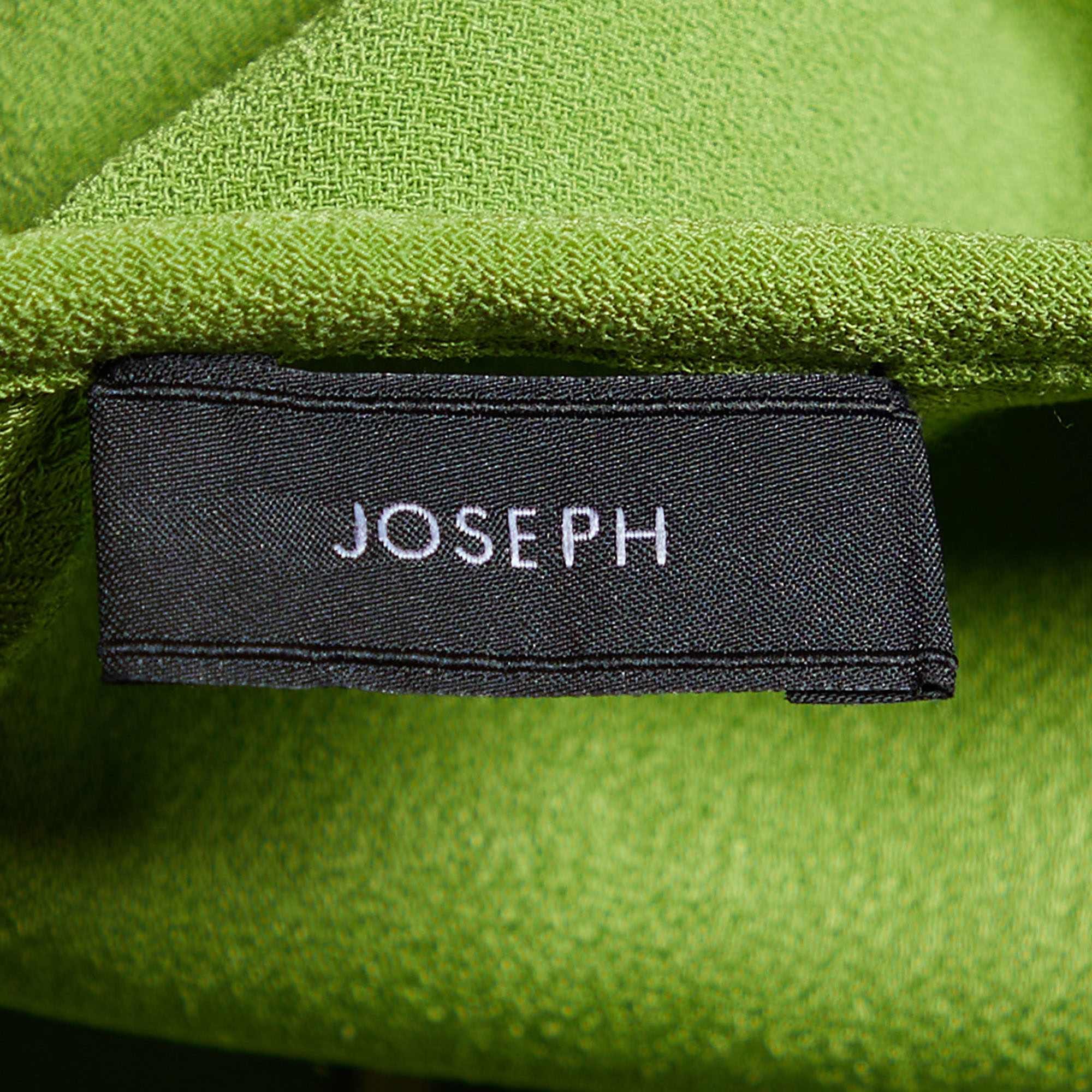 Joseph Green Stretch Crepe Eyelet Detail Shift Dress