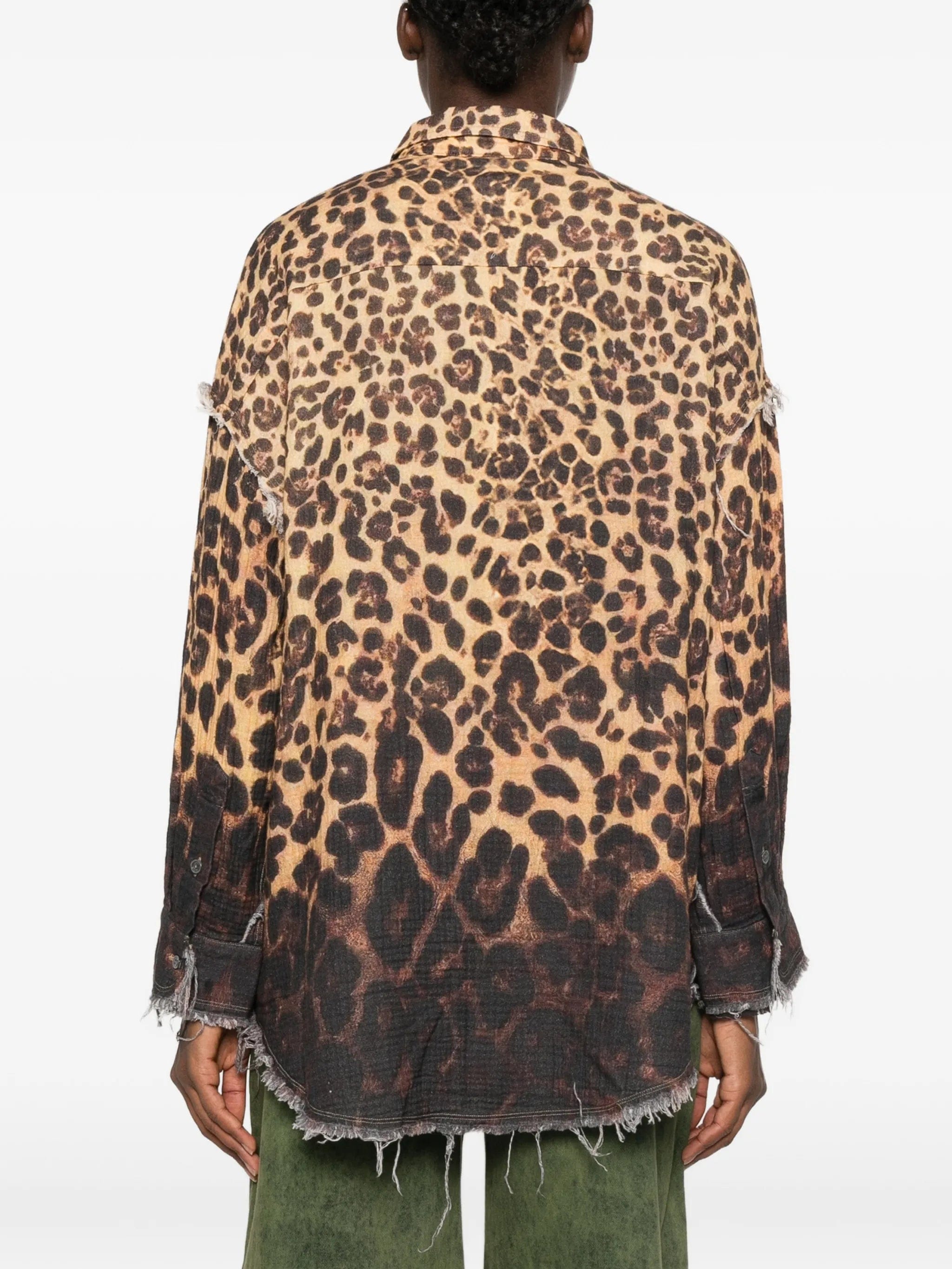 R13 leopard - print shirt