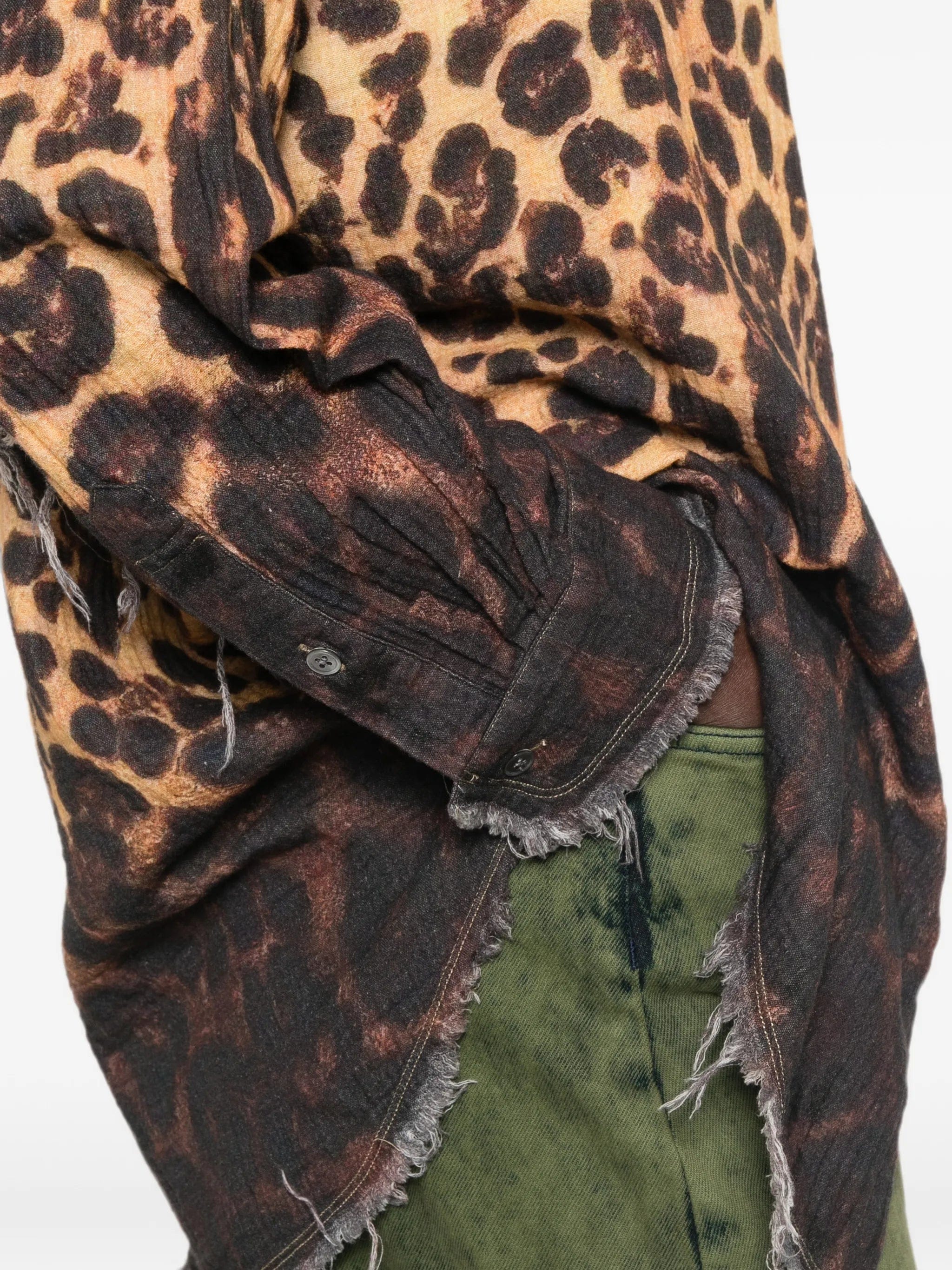 R13 leopard - print shirt