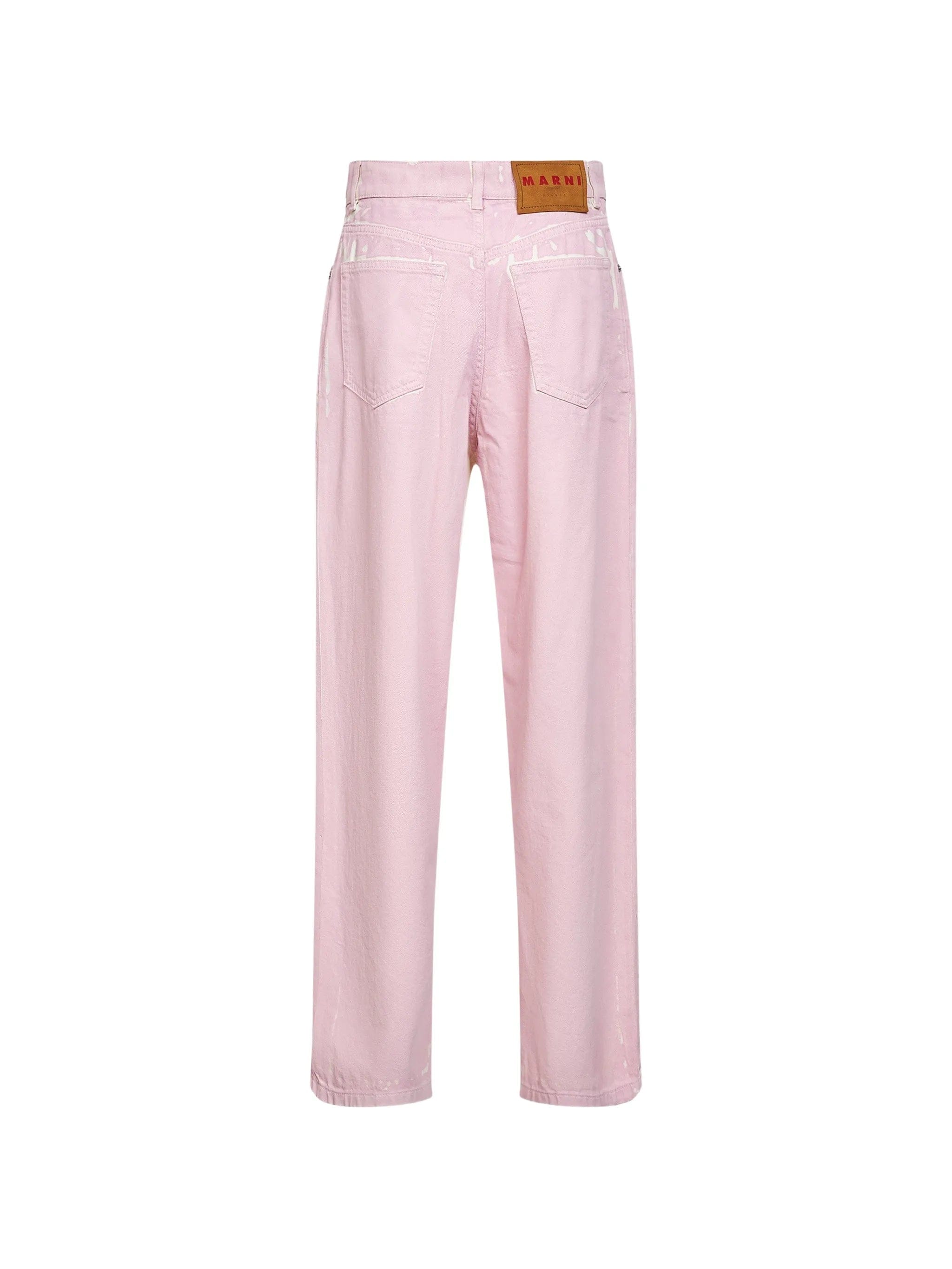 Marni pink straight jeans