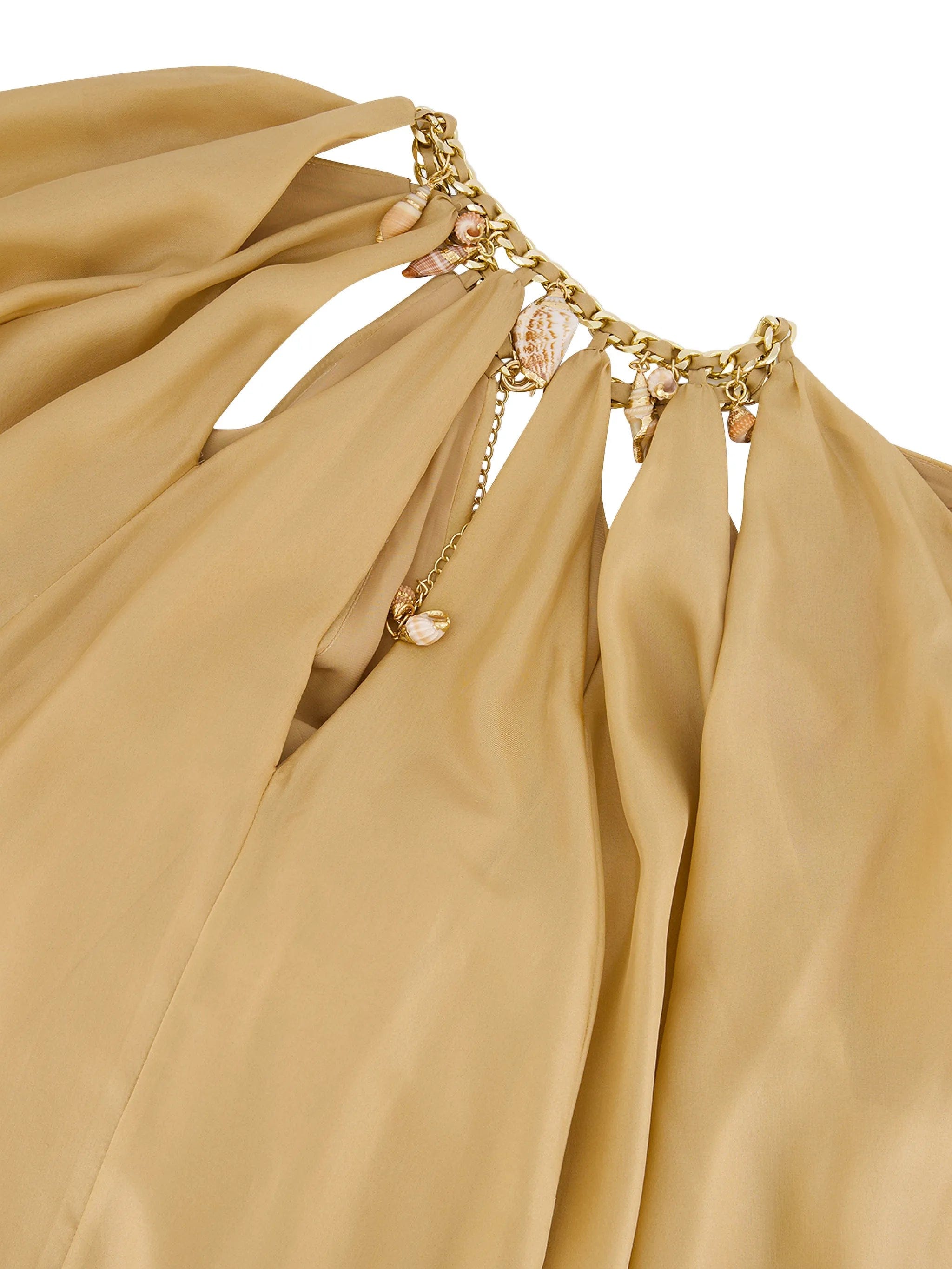 Zimmermann Mahon shell - embellished cut - out maxi dress