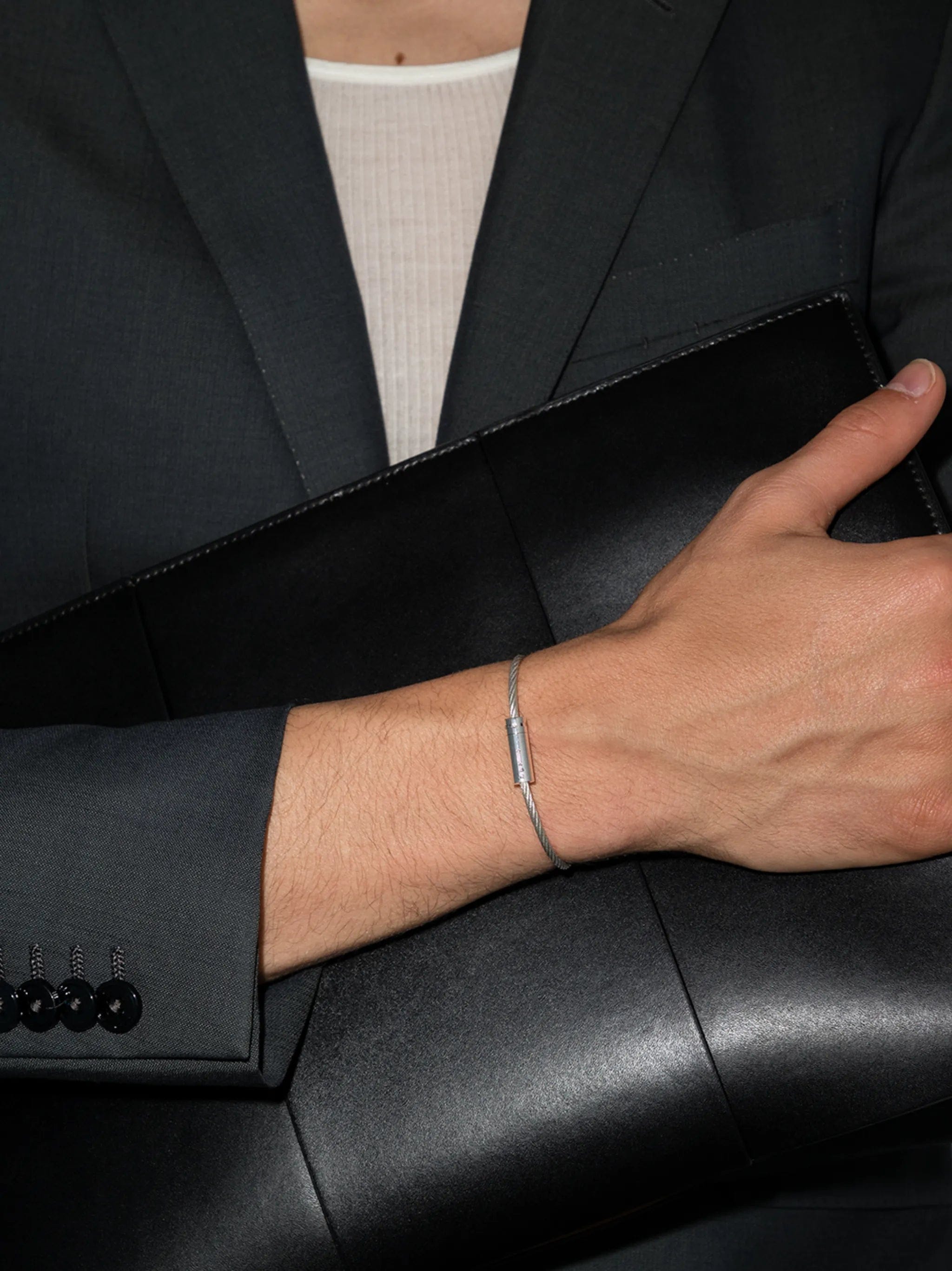 Le Gramme Le 9 g polished cable bracelet