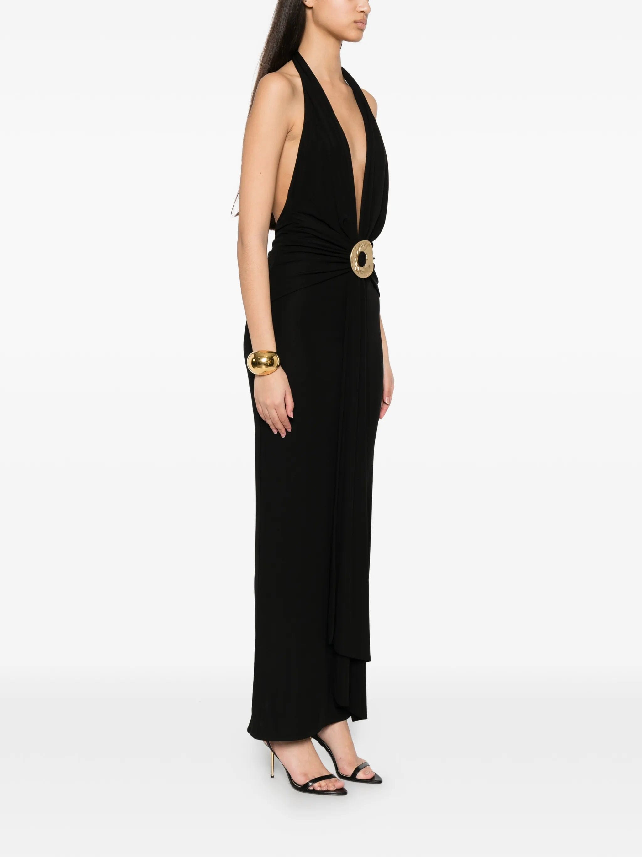 Cult Gaia hammered - ring halterneck dress