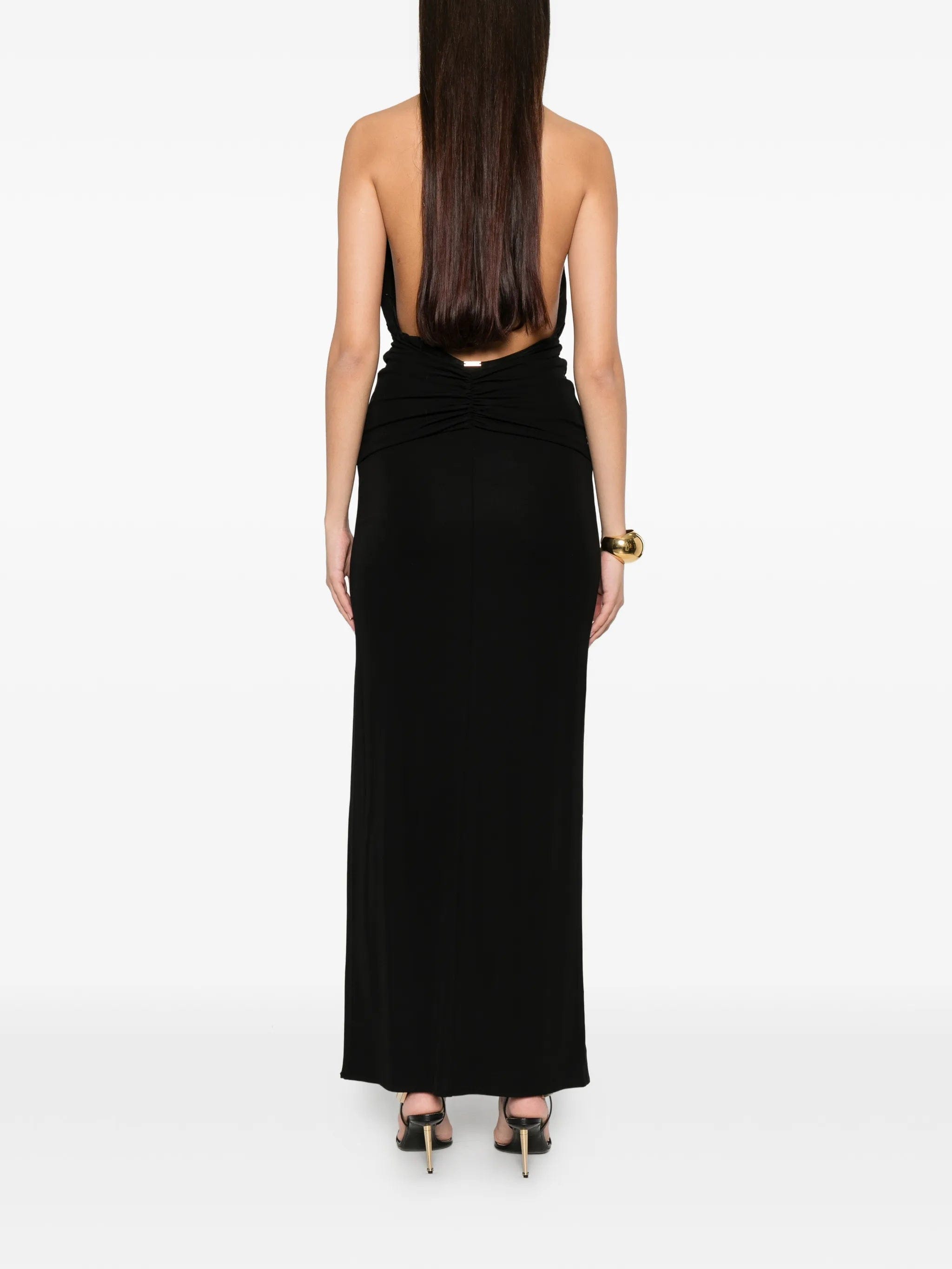 Cult Gaia hammered - ring halterneck dress