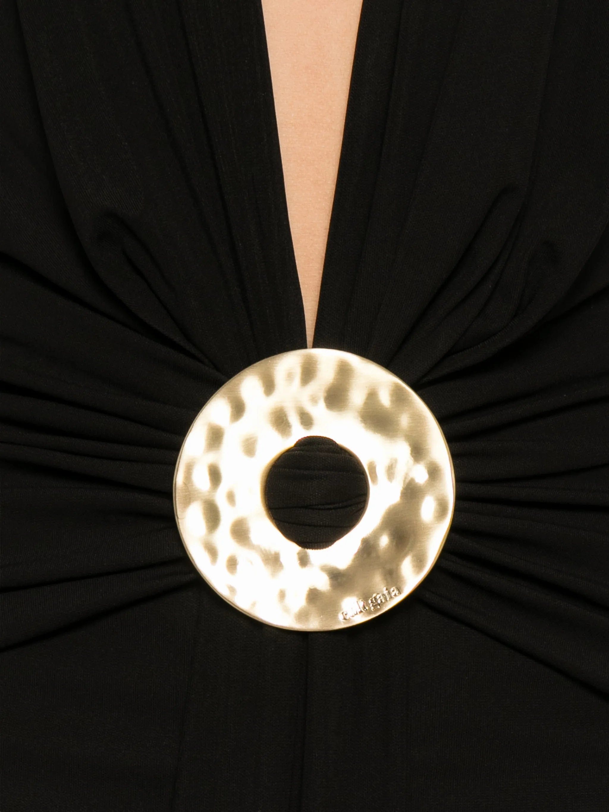 Cult Gaia hammered - ring halterneck dress