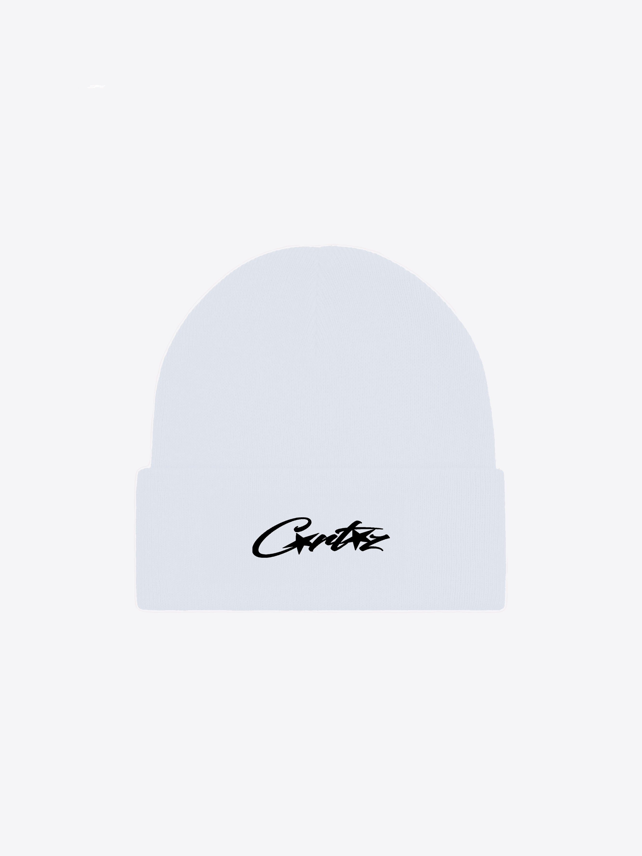 Corteiz Allstarz Folded Beanie White