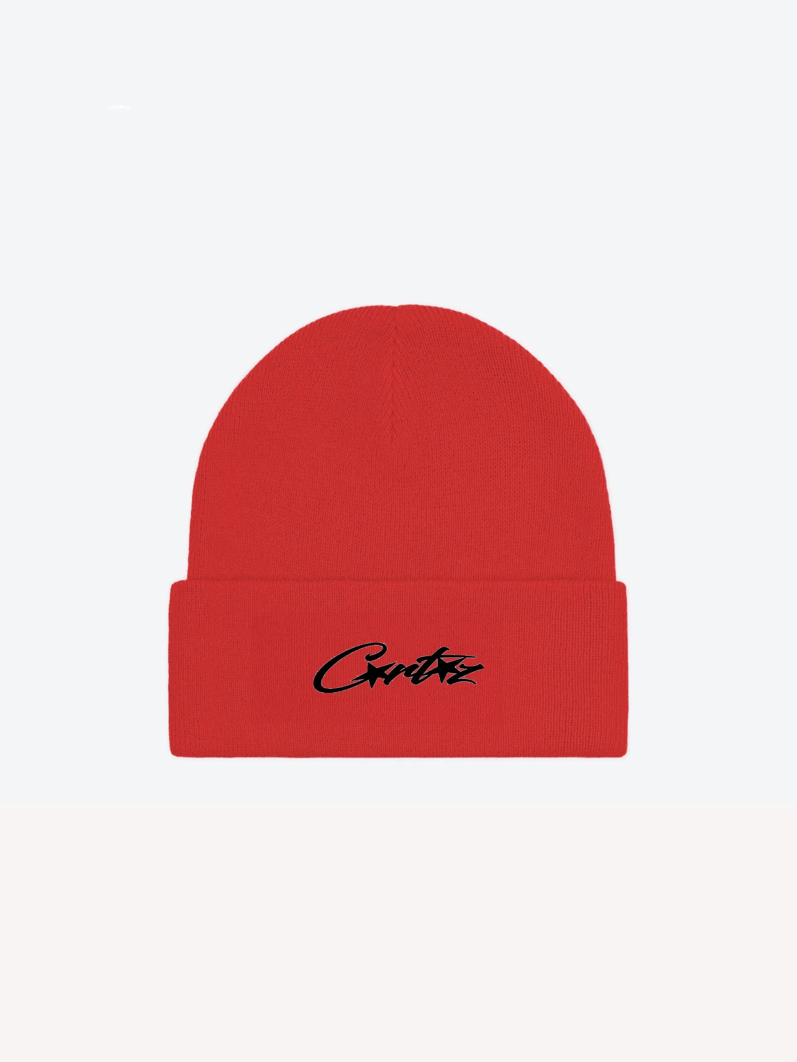 Corteiz Allstarz Folded Beanie Red