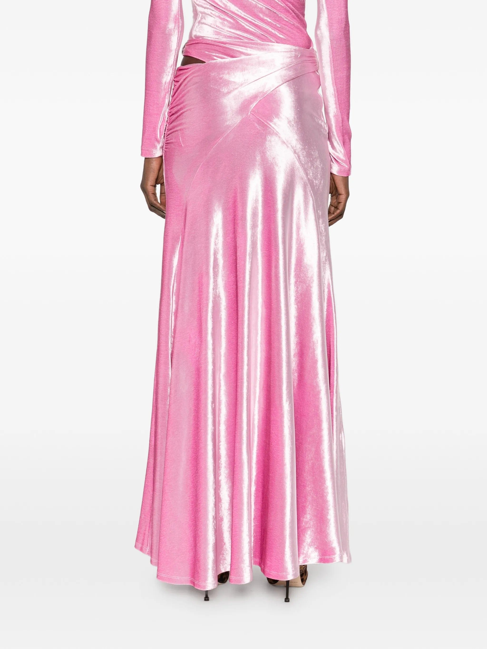 Rabanne velvet brooch long skirt