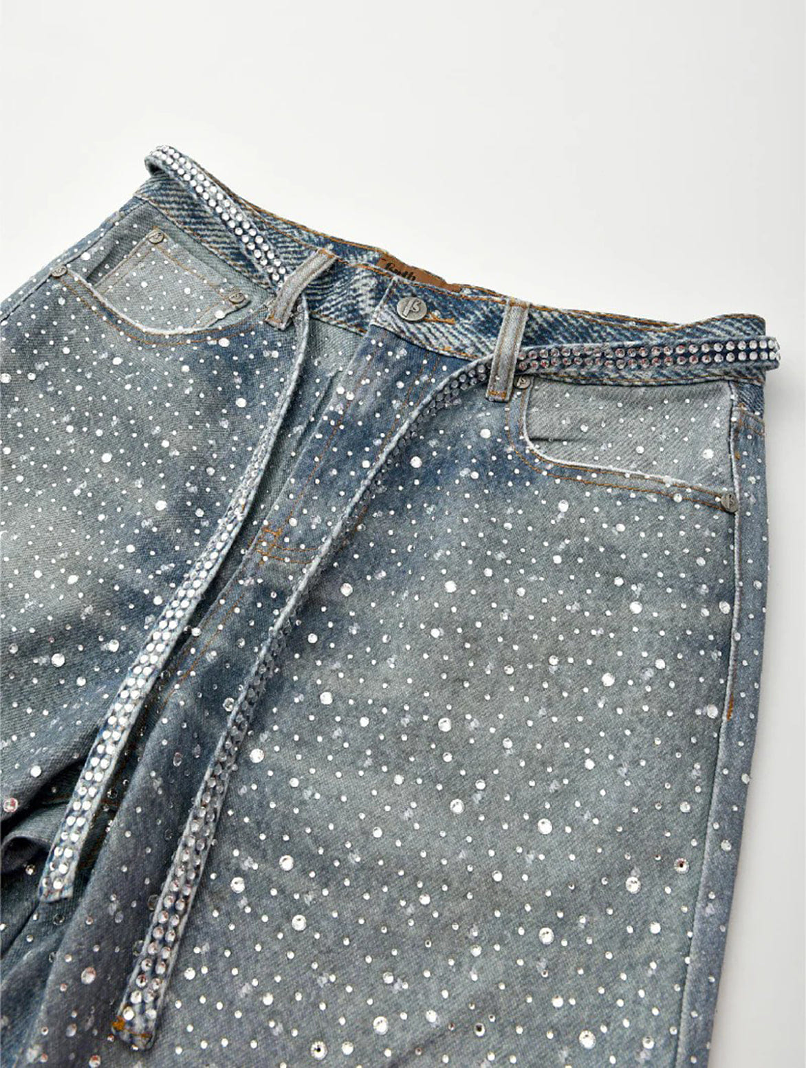 BIRTH of ROYAL CHILD 20K SWAROVSKI DIAMOND BORO DENIM - BLUE
