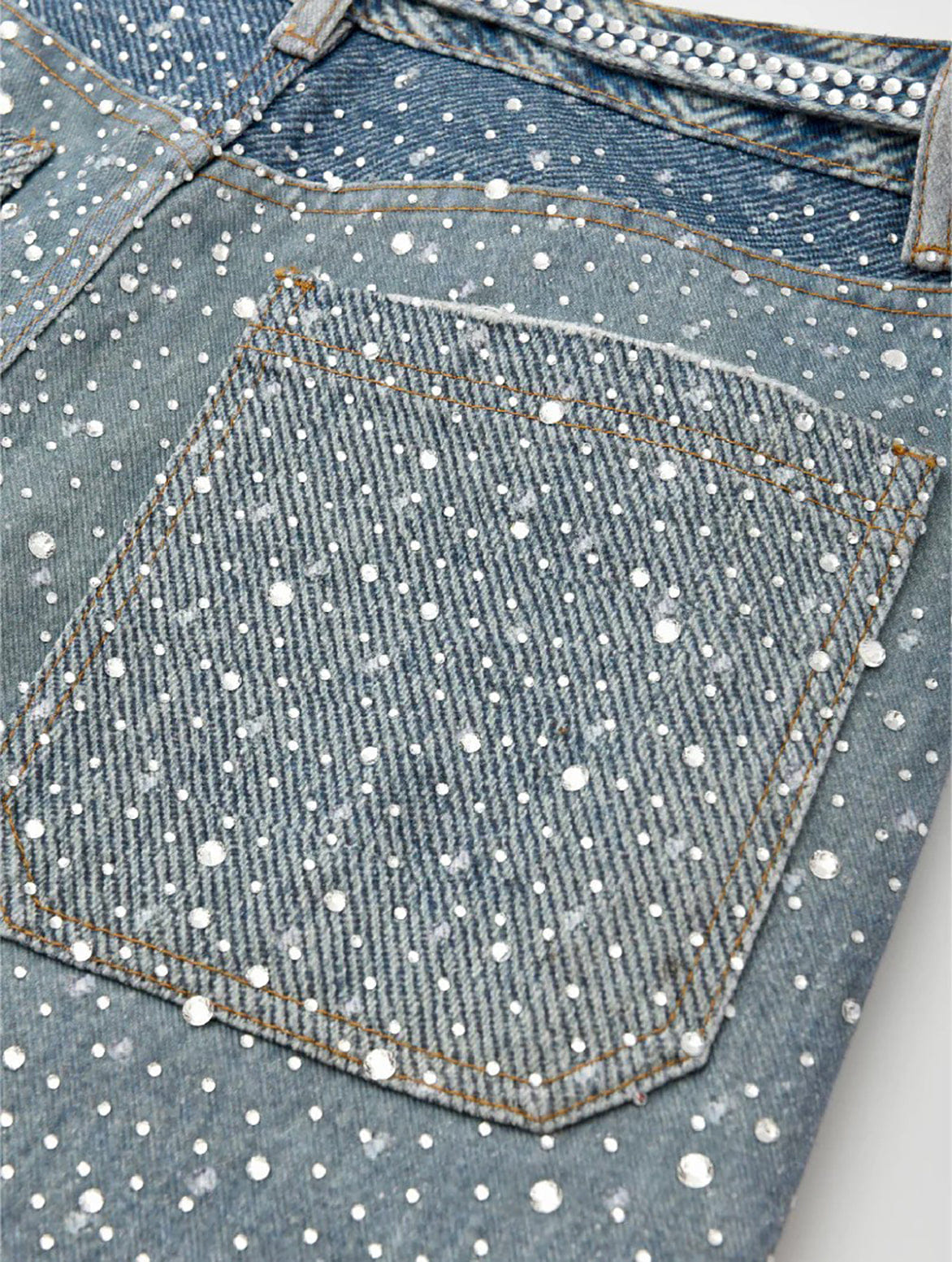 BIRTH of ROYAL CHILD 20K SWAROVSKI DIAMOND BORO DENIM - BLUE