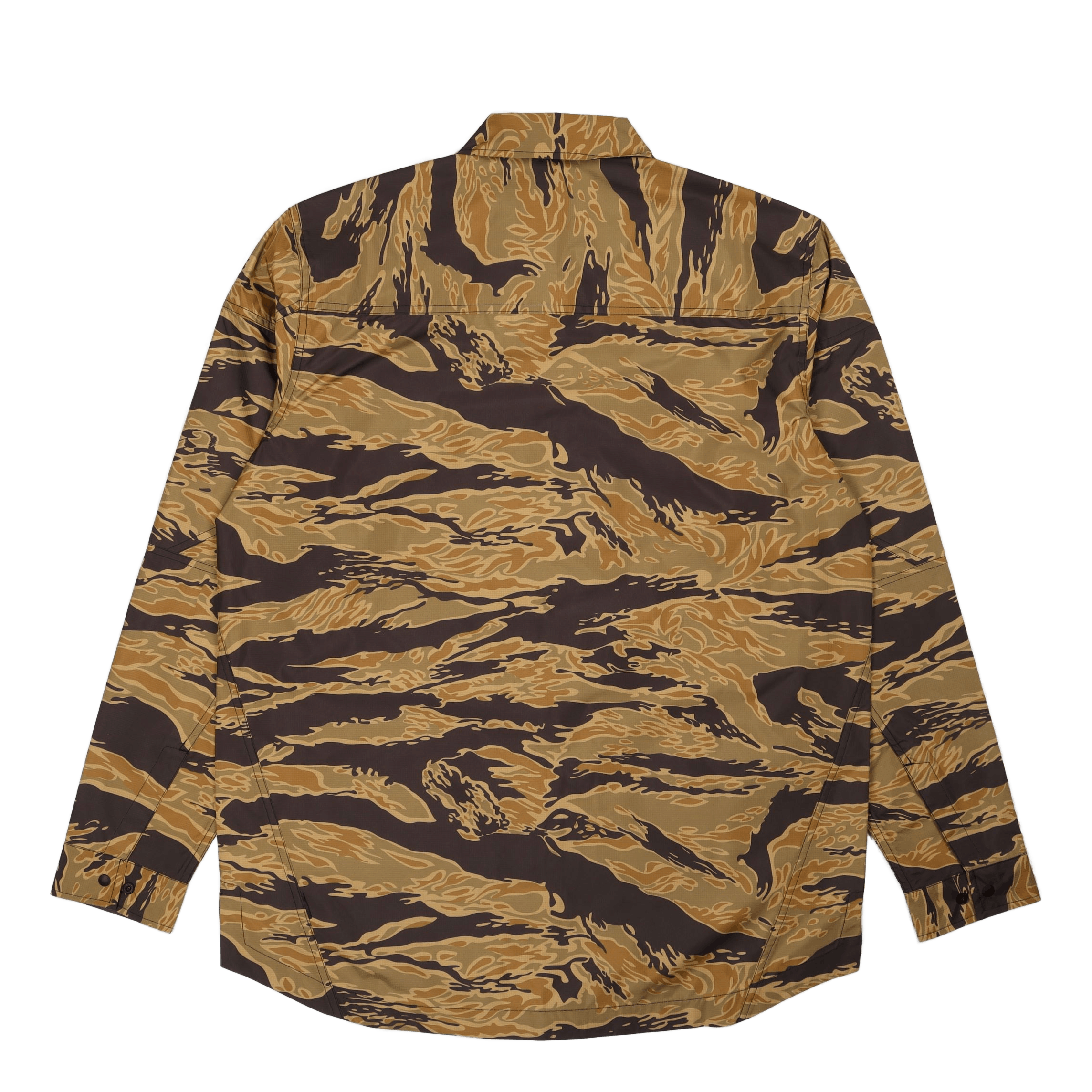 Maharishi Camo Reversible Packaway Shirt Sunbleach Tigerstripe/black
