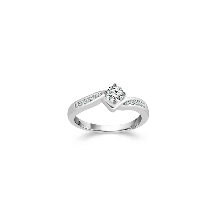 Fink's Exclusive Round Engagement Ring Set with Diamond Jacket