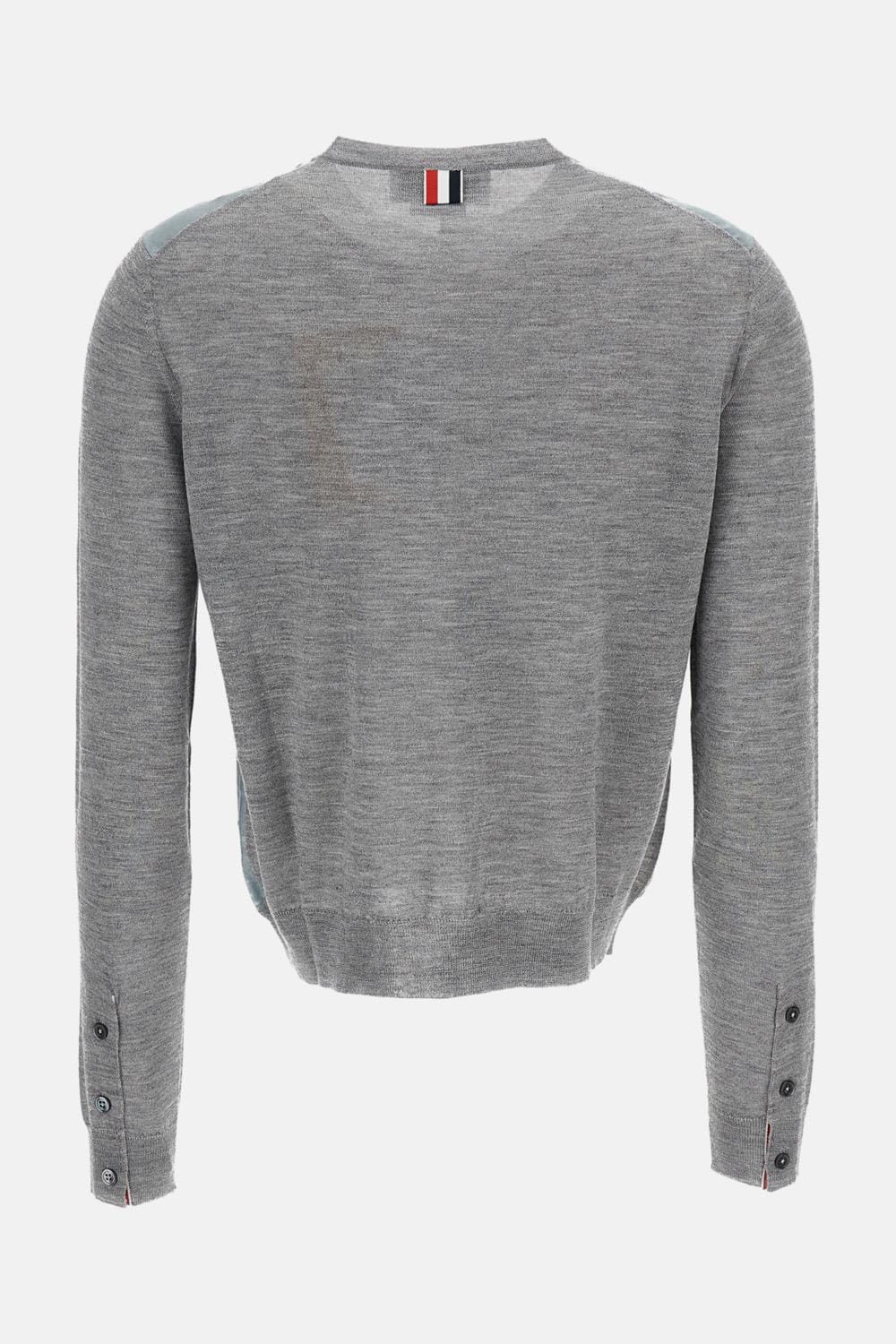 Thom Browne CARDIGAN GIROCOLLO IN CASHMERE E SETA