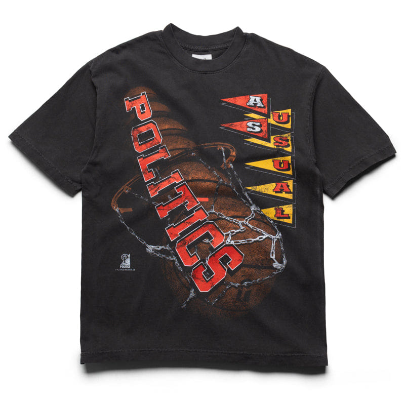 Vintage Politics Hoop T-Shirt - Vintage Black